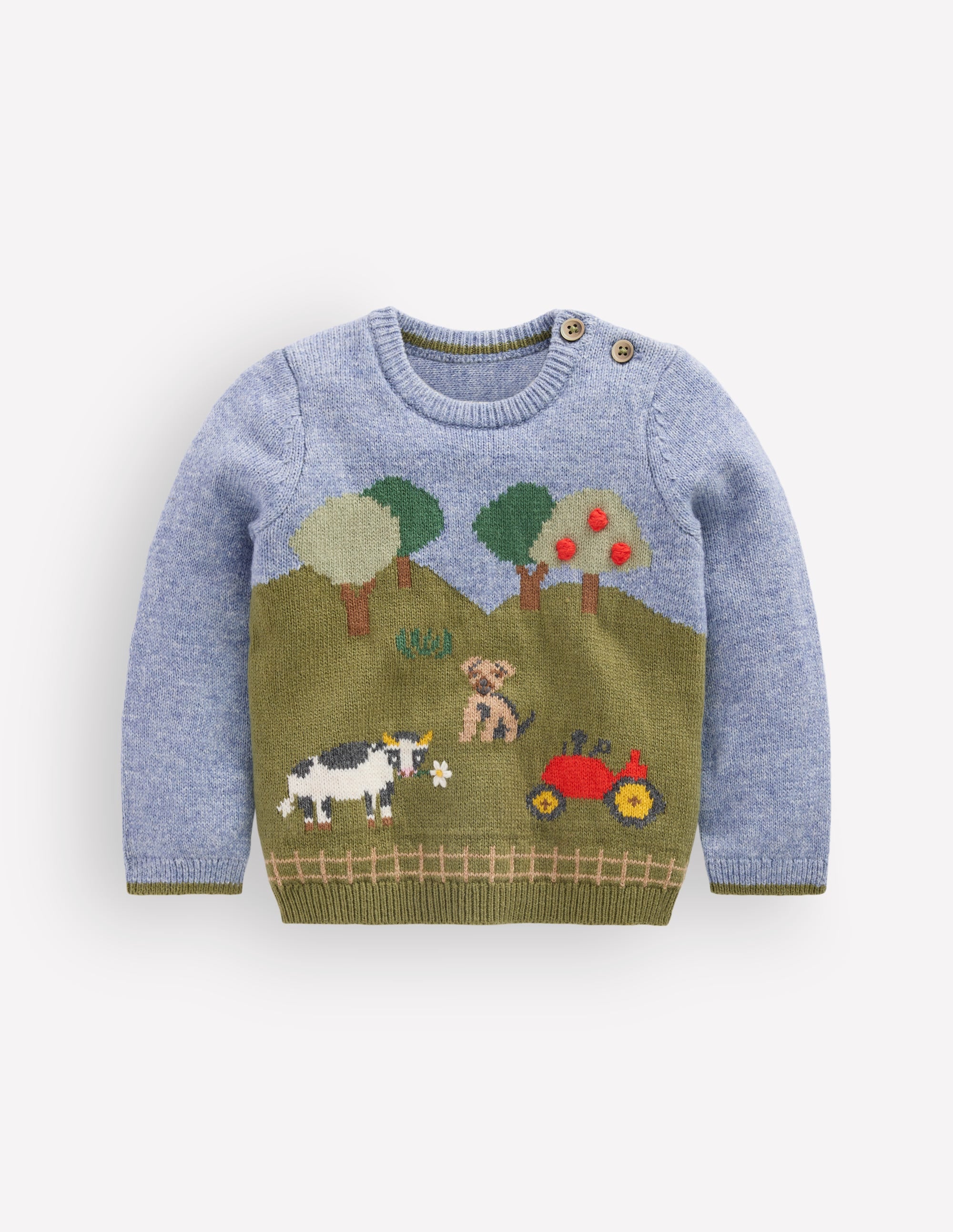 Pull en coton à logo-Scène à la ferme multi - Image 2