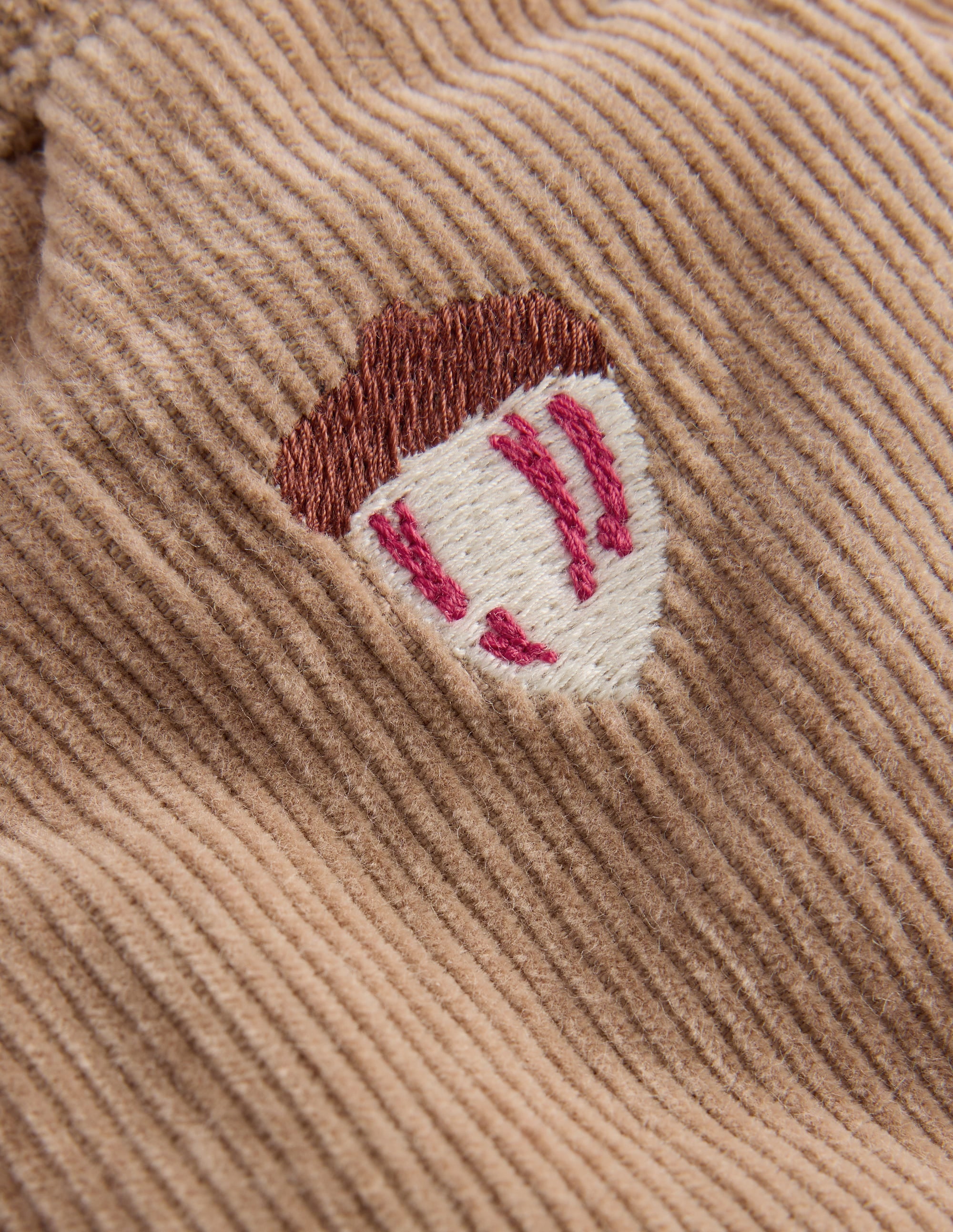 Baumwoll-Cordhose-Bestickt Taupe - Image 3