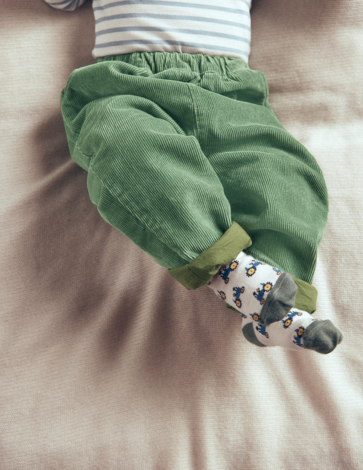 Cotton Cord Trousers-Green-2