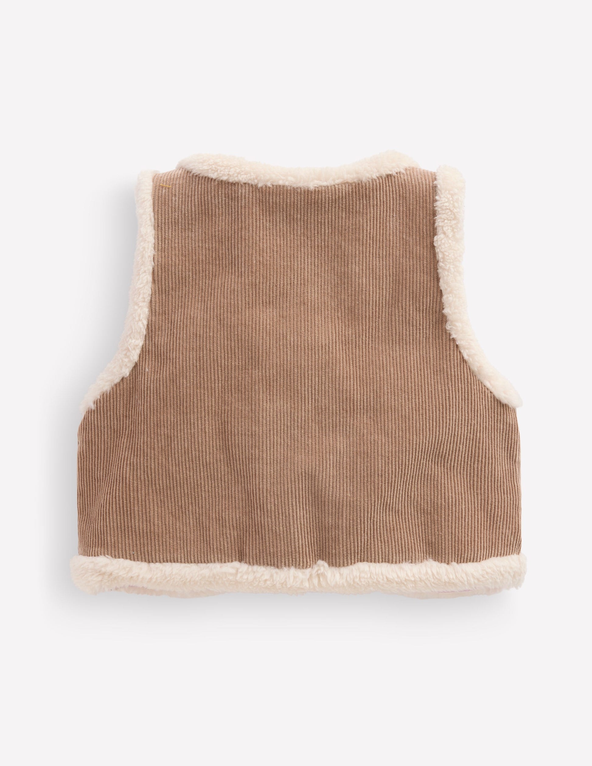 Veste sans manches brodée en borg-Broderie neutre-7