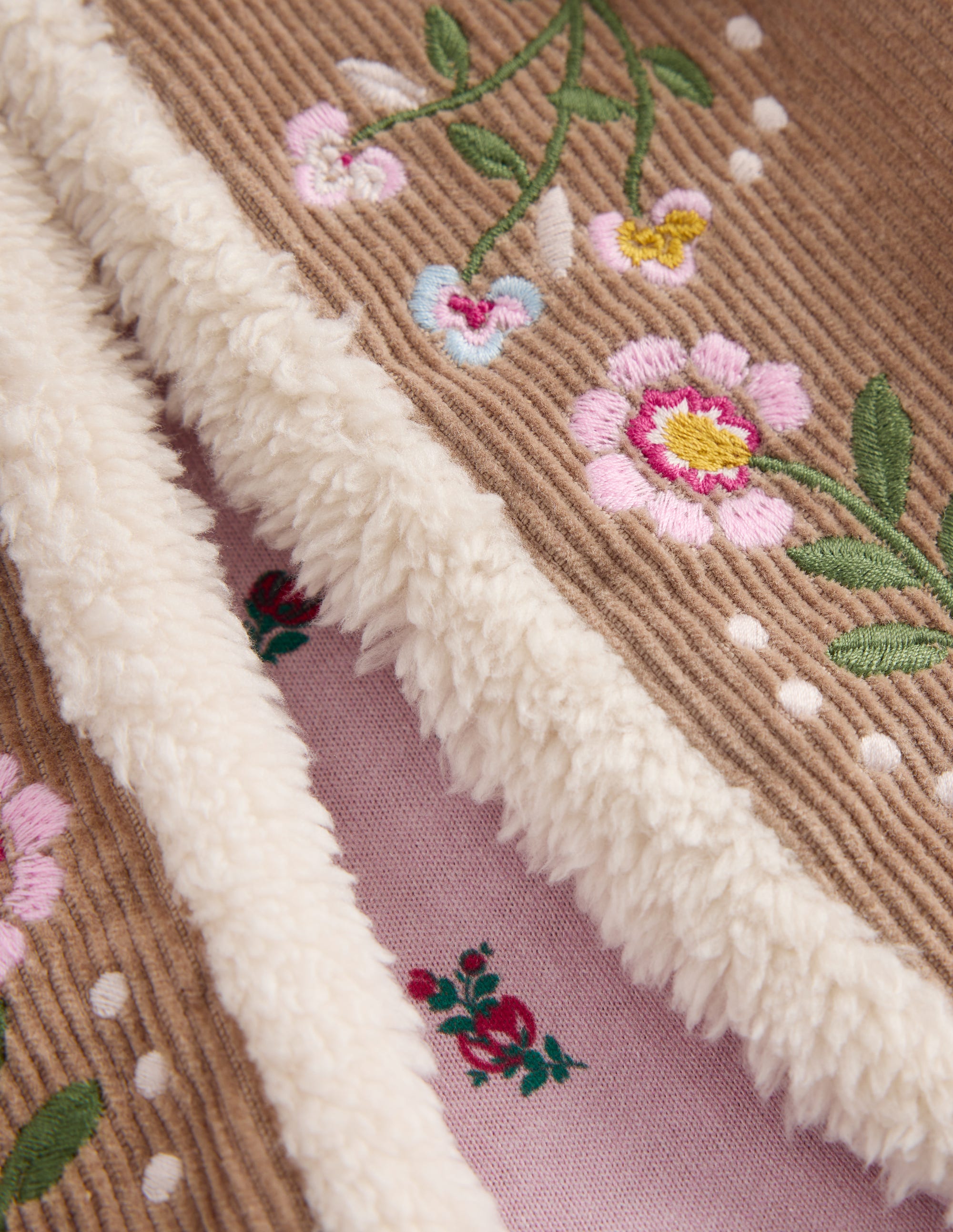 Veste sans manches brodée en borg-Broderie neutre - Image 8
