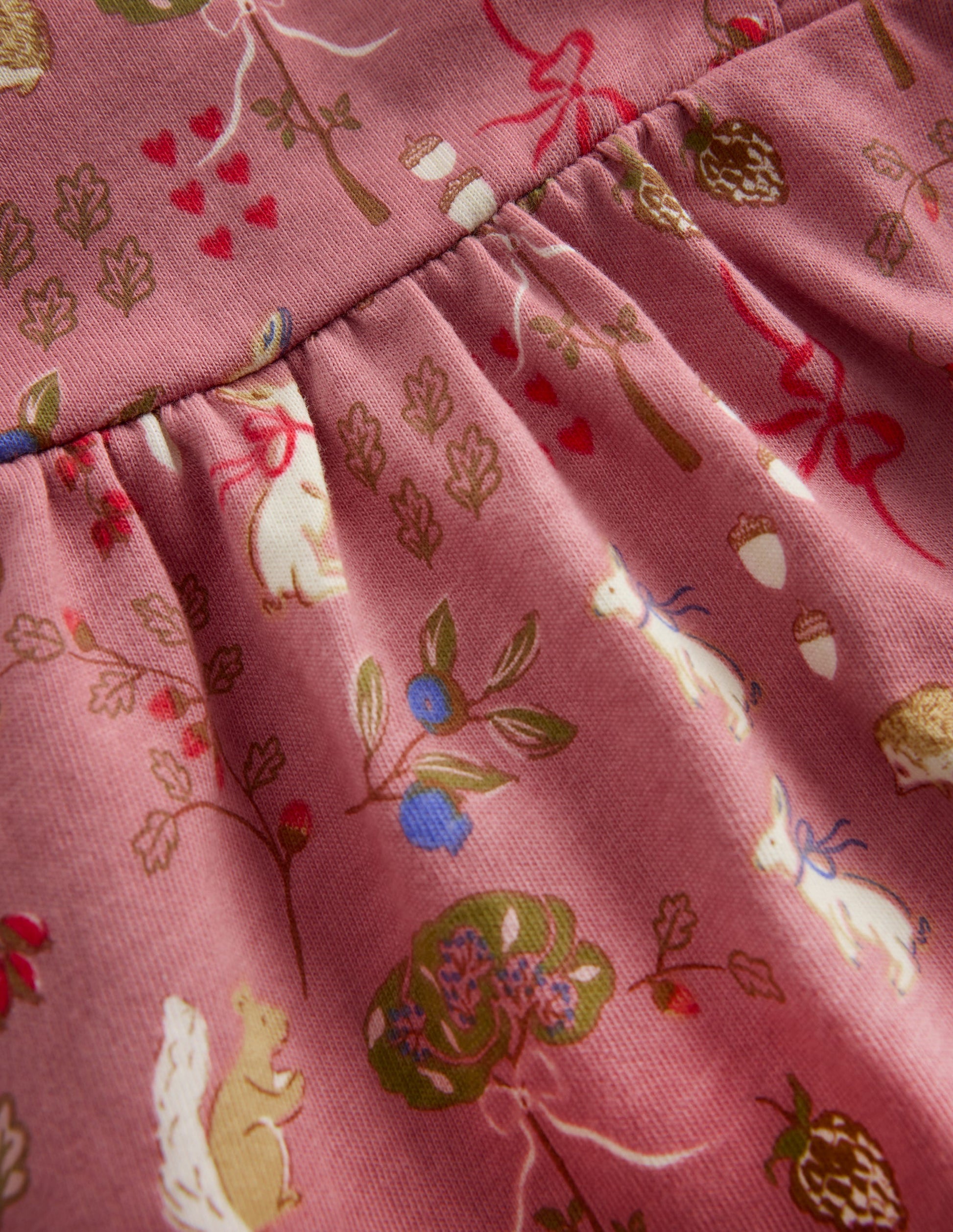 Tunika-Set aus Jersey-Vintage-Rosa Waldfreunde-3