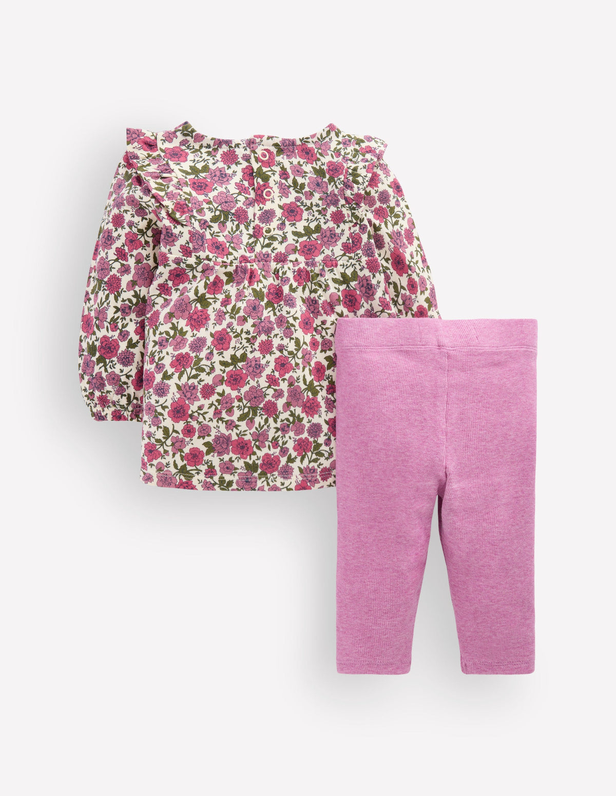 Jersey Tunic Set-Vintage Pink Flowerbed-3