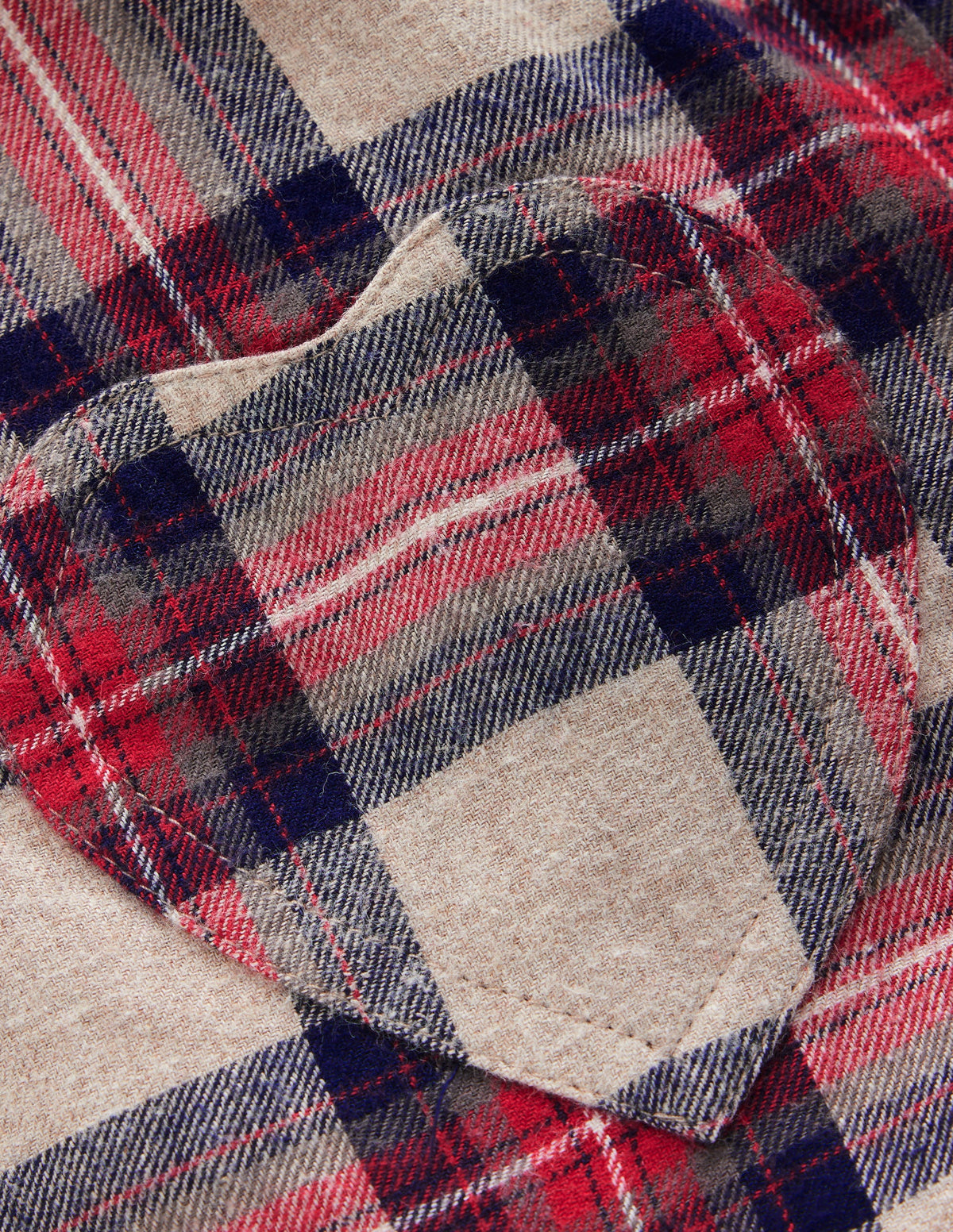Woven Dungarees Set-Oatmeal Check - Image 4