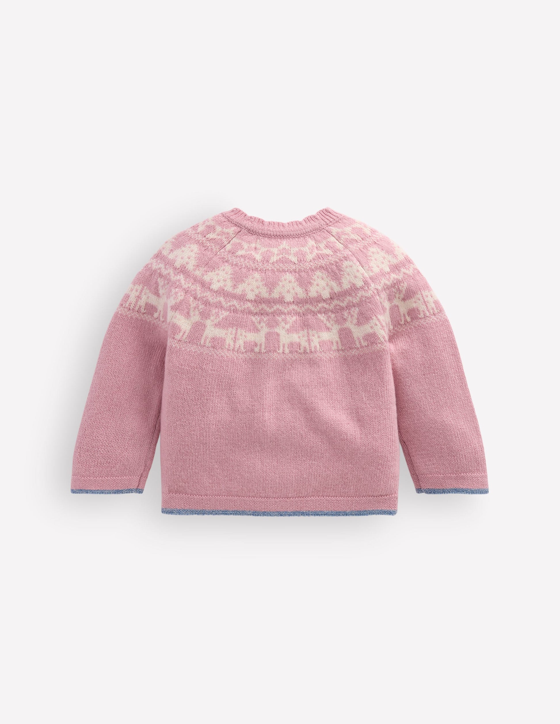 Fair-Isle-Strickjacke-Vintage-Rosa Meliert Festlich-2
