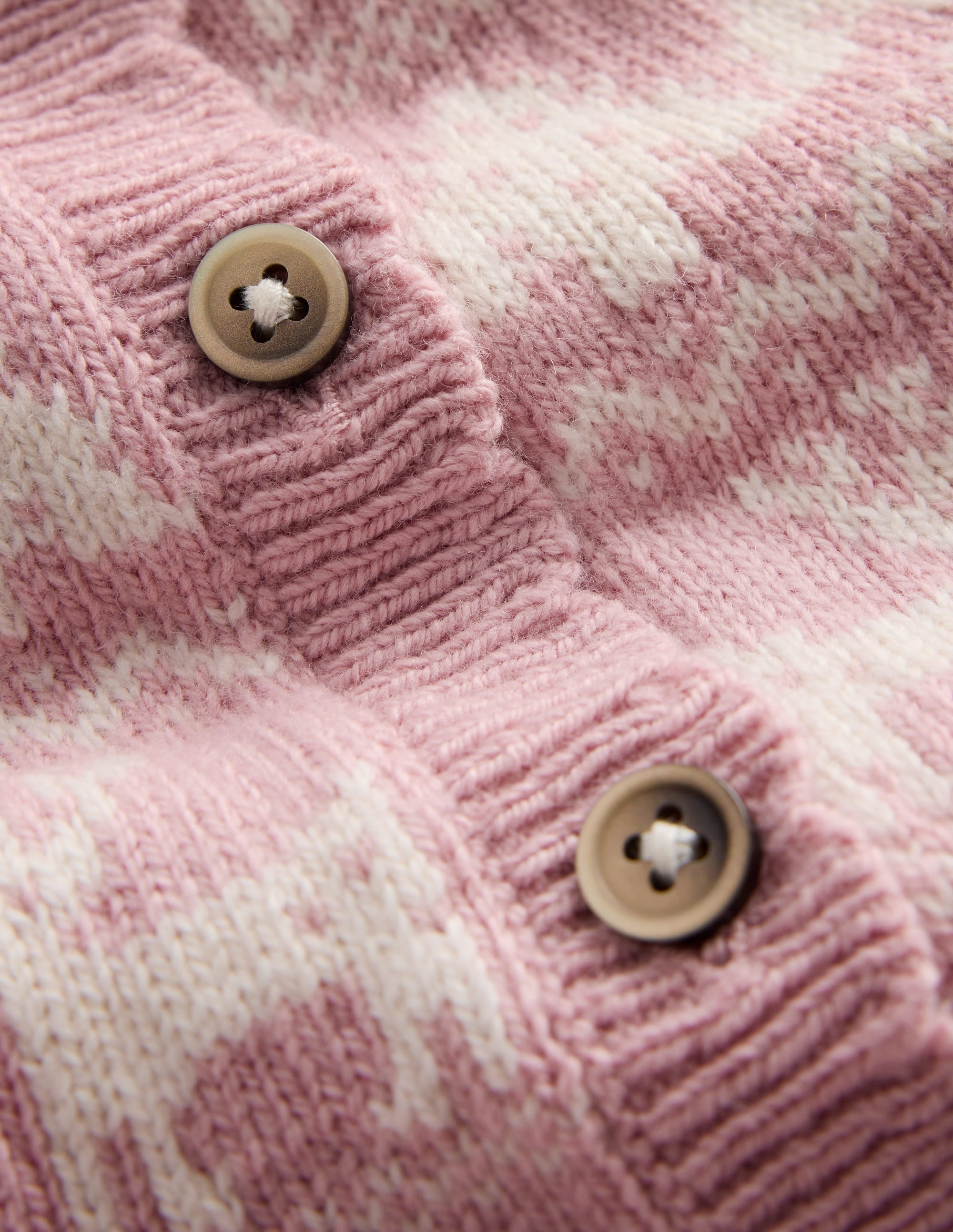Fair-Isle-Strickjacke-Vintage-Rosa Meliert Festlich - Image 3