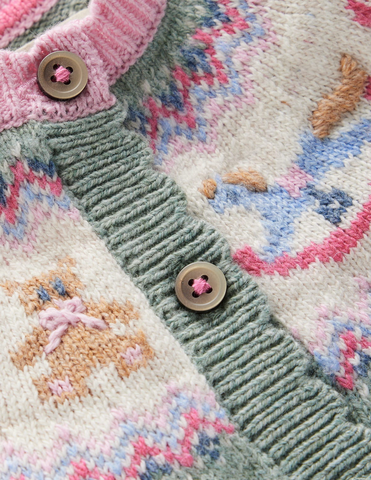 Fair-Isle-Strickjacke-Zultanite Grün Polar-Post - Image 2