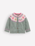 Fair-Isle-Strickjacke-Zultanite Grün Polar-Post