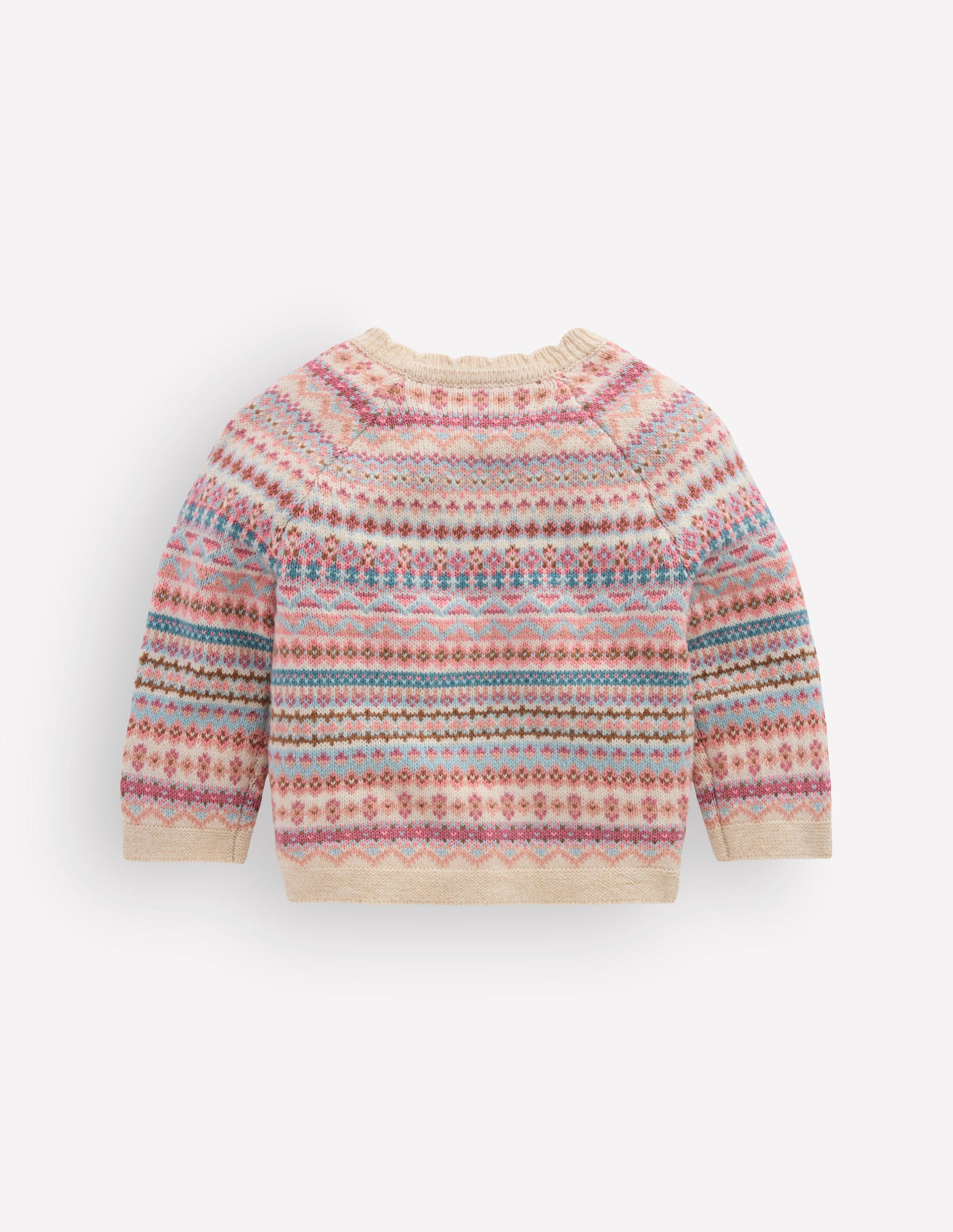 Fair-Isle-Strickjacke-Bunt Sanftes Fair-Isle-3