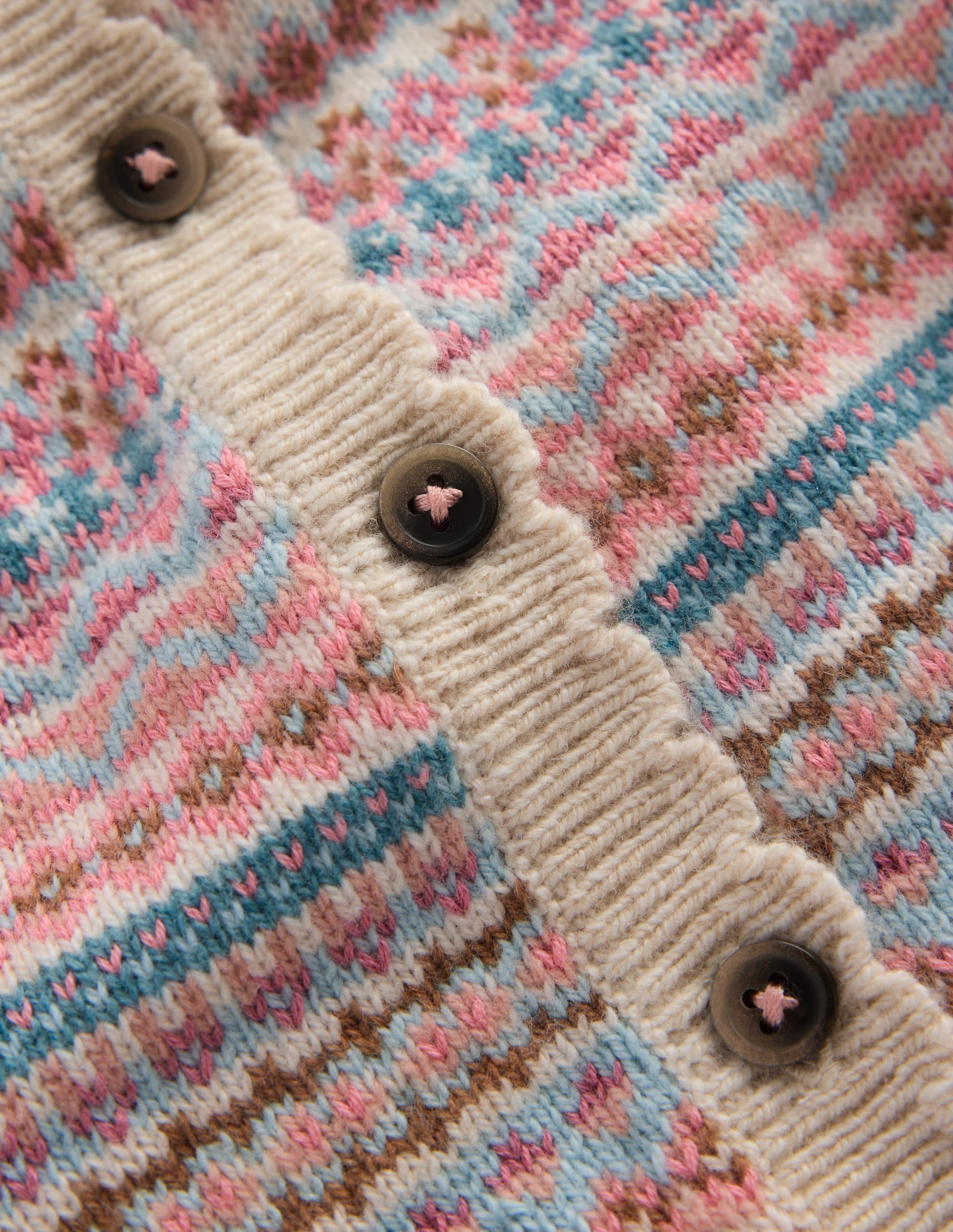 Fair-Isle-Strickjacke-Bunt Sanftes Fair-Isle - Image 4