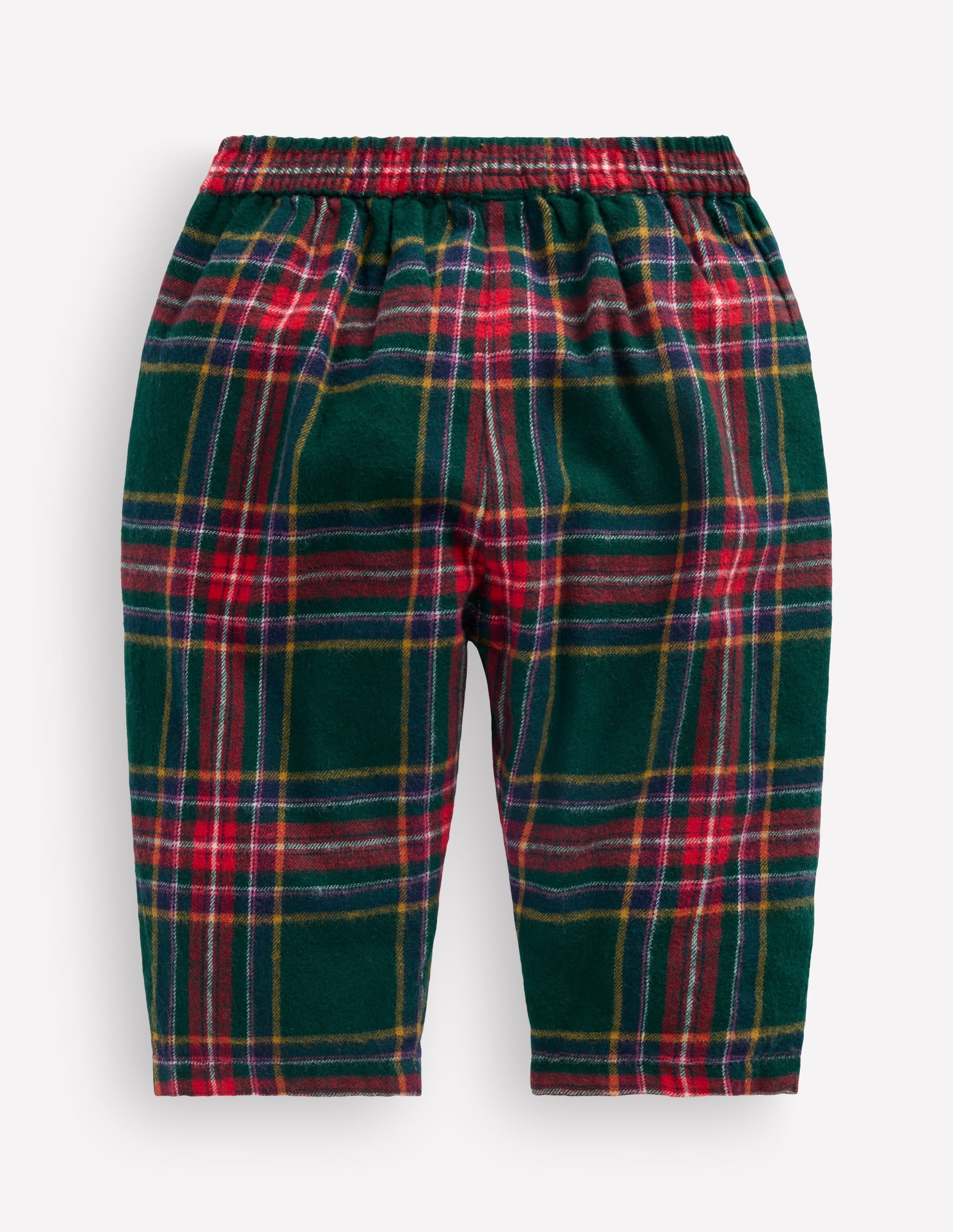 Woven Pull-on Trousers-Green/Red Check - Image 2