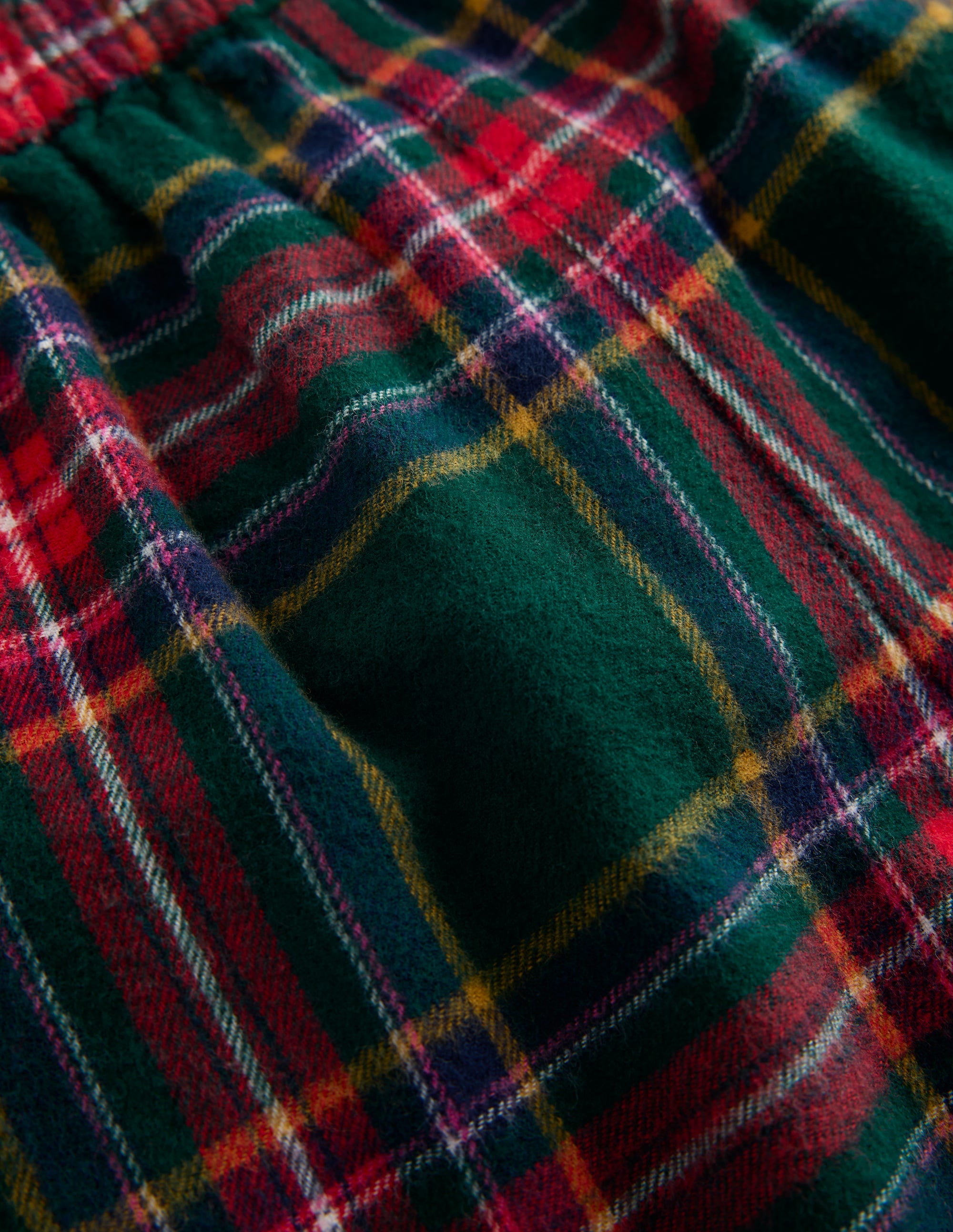 Woven Pull-on Trousers-Green/Red Check - Image 3