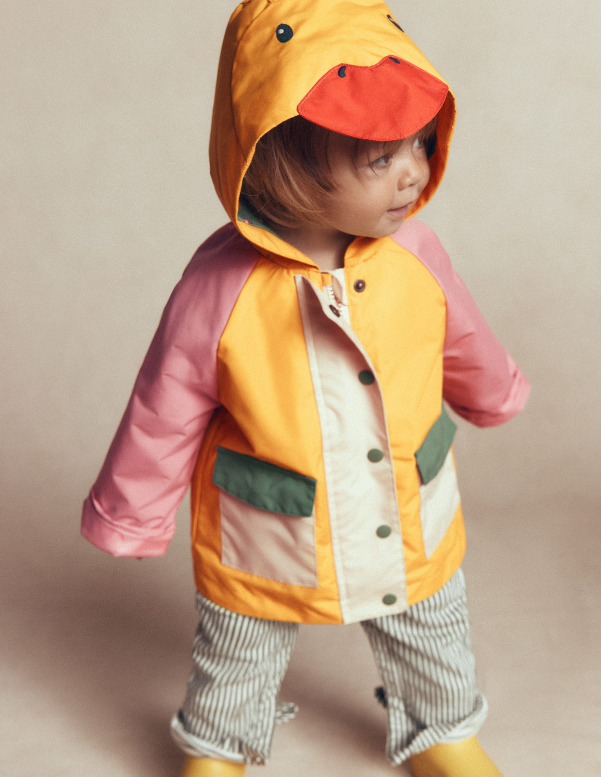 3-in-1 Shower Resistant Coat-Colourblock Duck-1