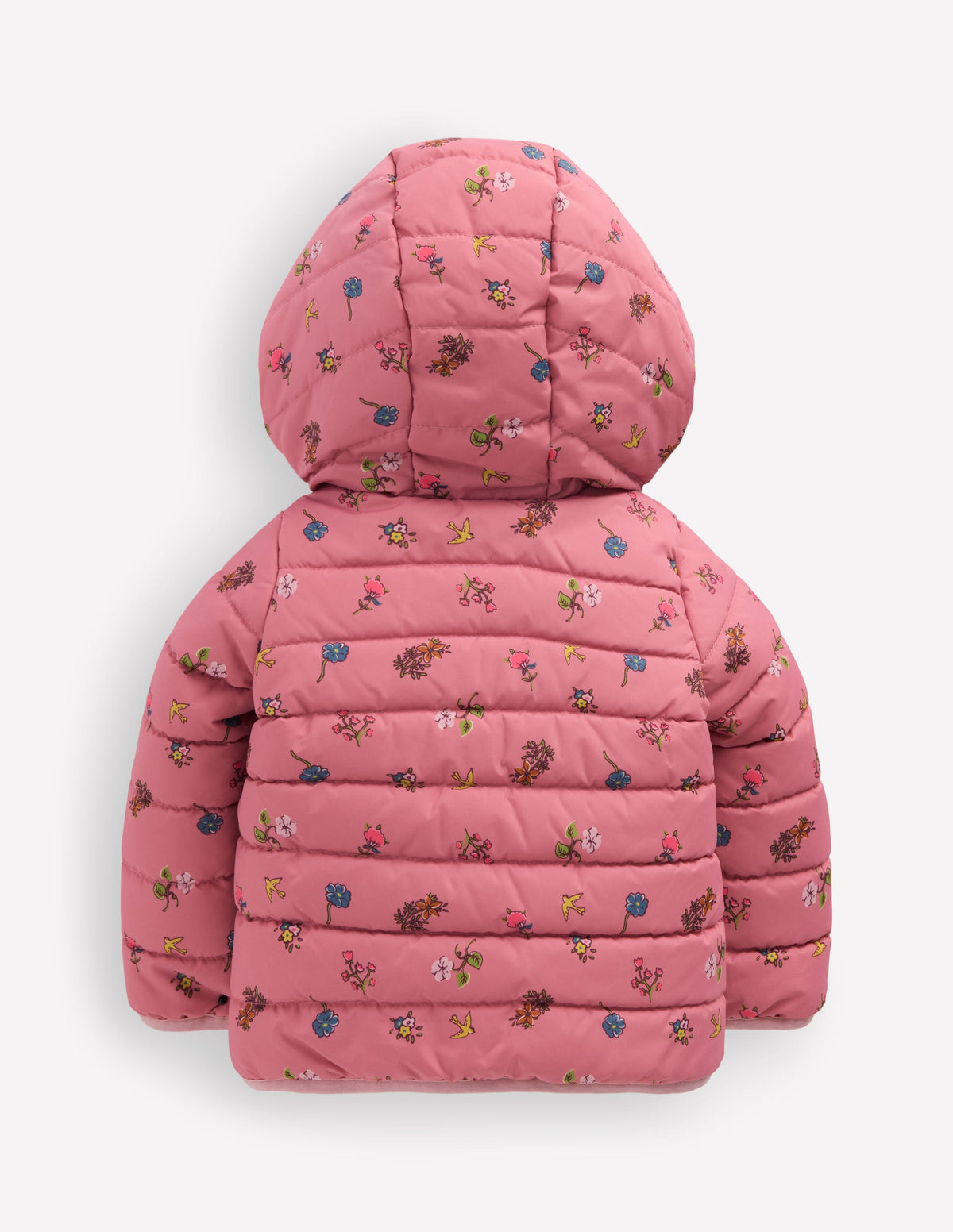 Doudoune doublée cosy-Motif fleurs espacées rose - Image 3