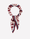 Elisabeth Silk Square Scarf-Chestnut, Zebra Swirl