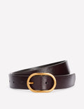Ceinture classique en cuir-Bordeaux profond