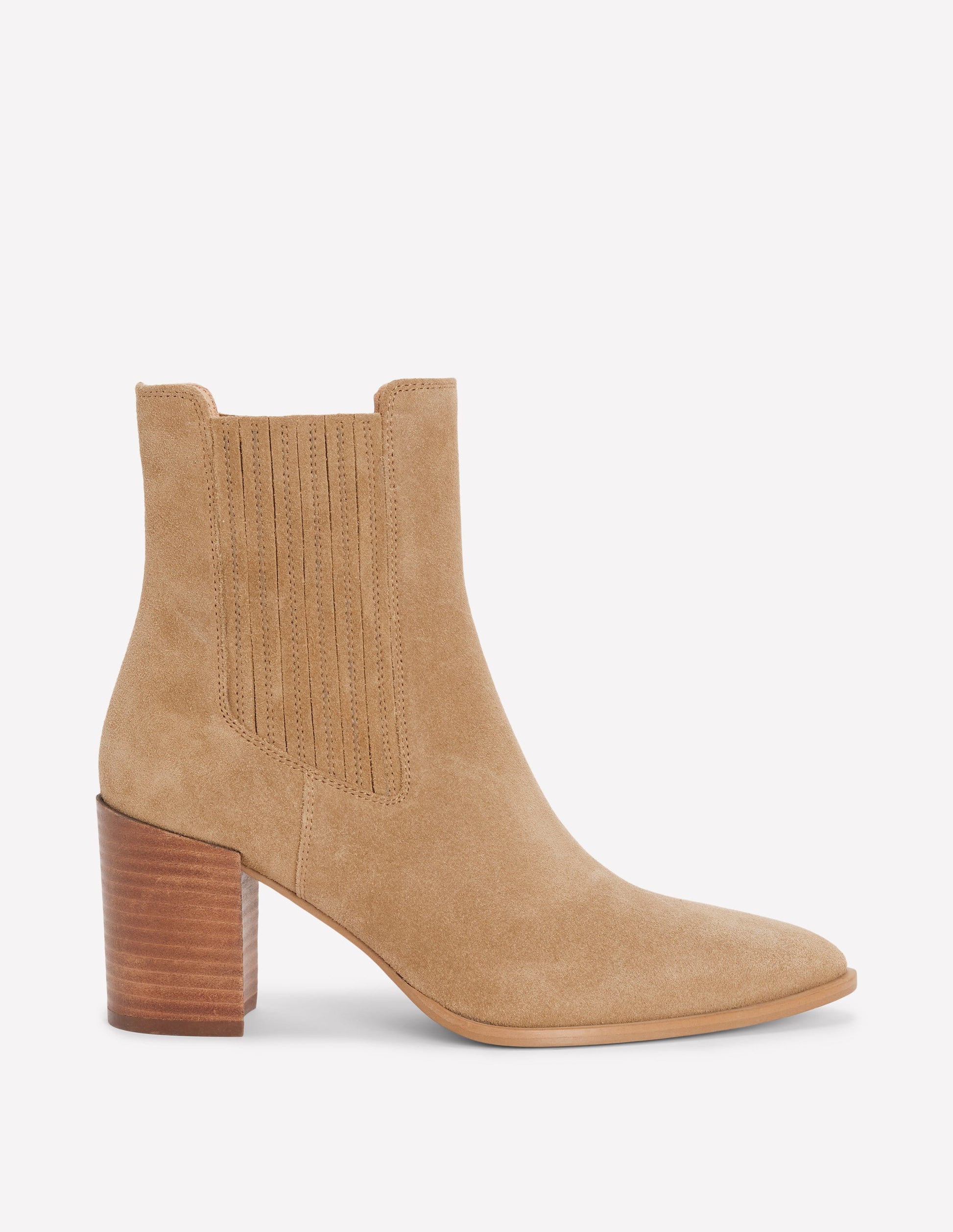 Bottines décontractées à bout pointu-Tabac-1