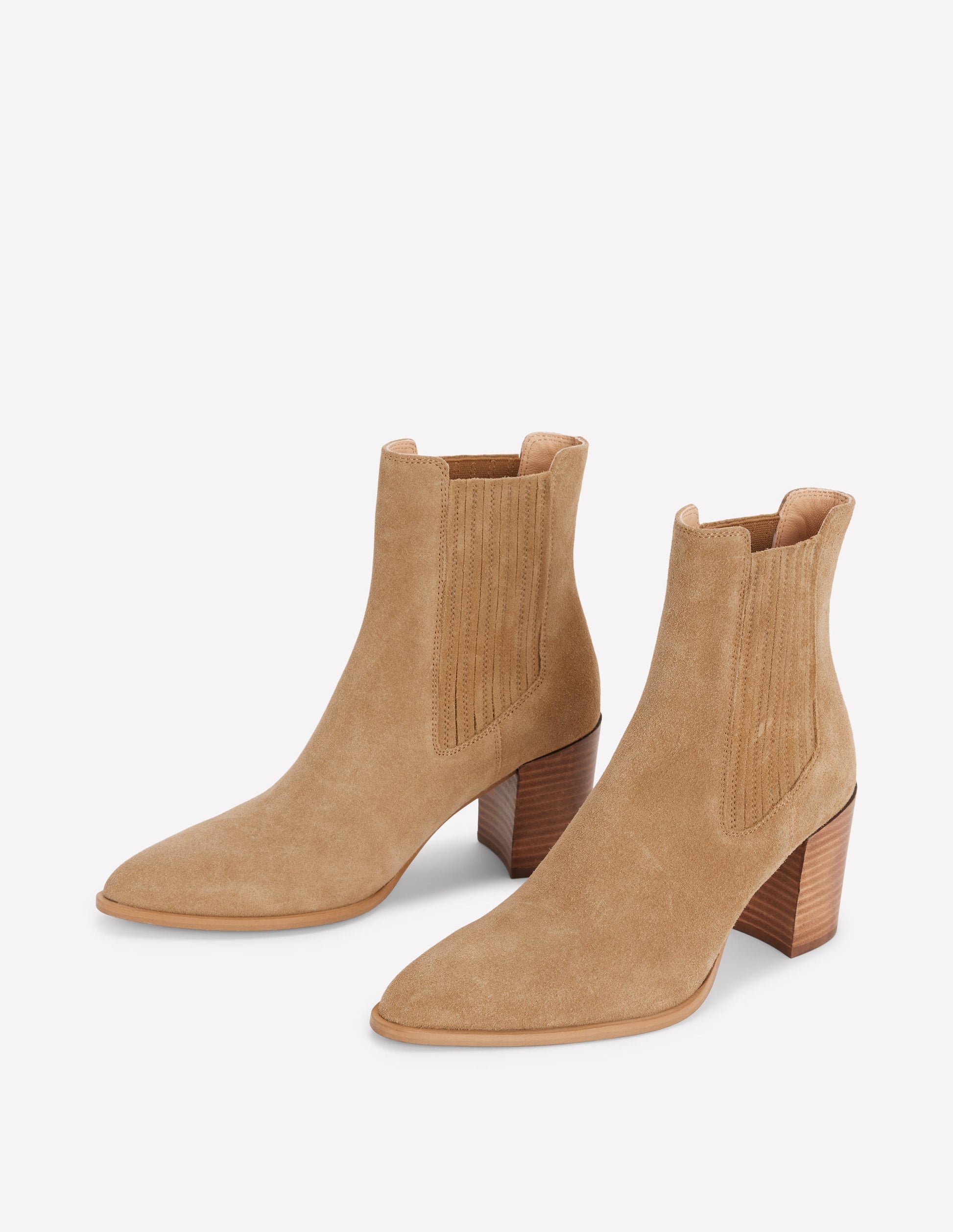 Bottines décontractées à bout pointu-Tabac-3