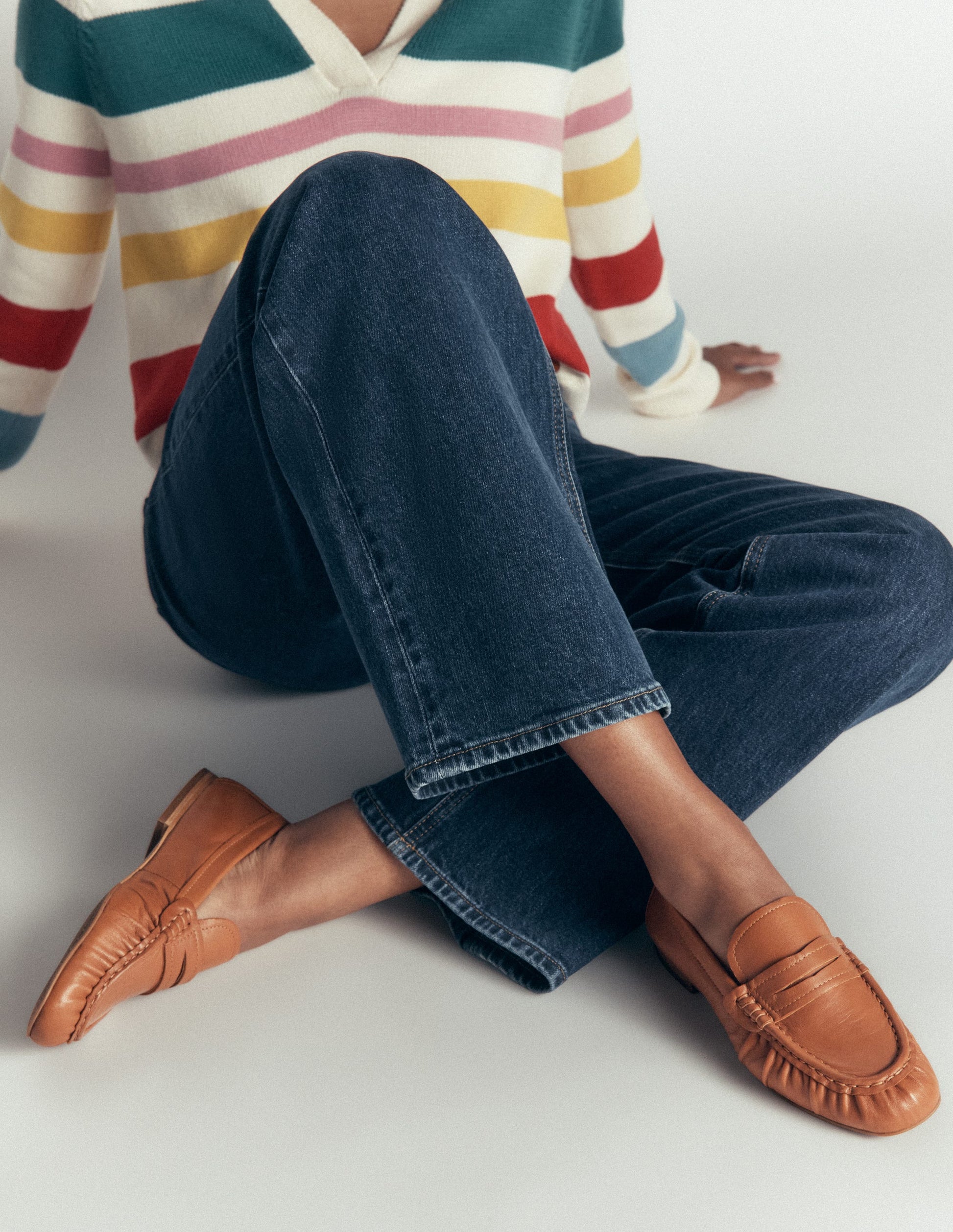 Superweiche, flexible Loafer-Hellbraun-1