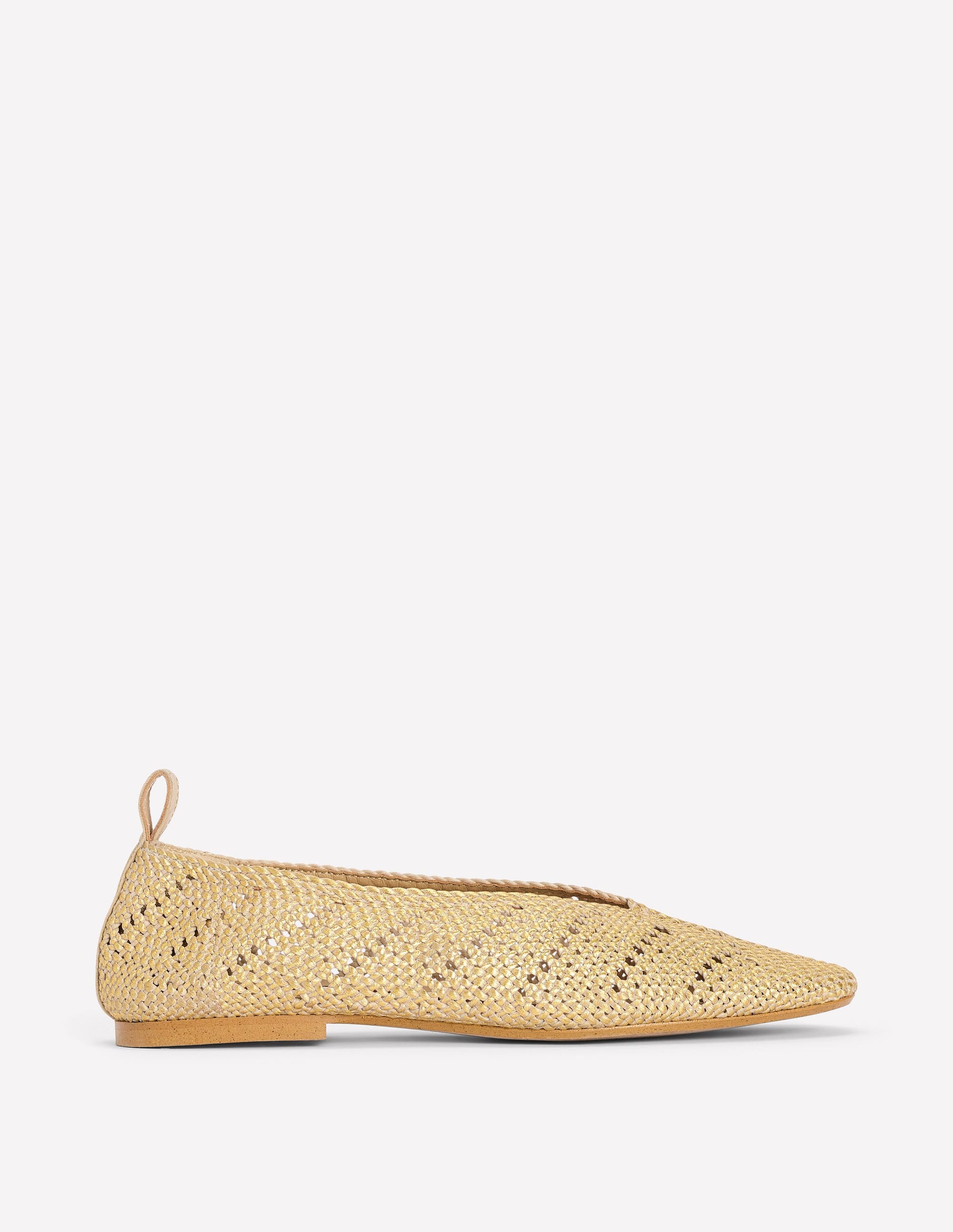 Strick-Ballerinas-Antikes Messing-2