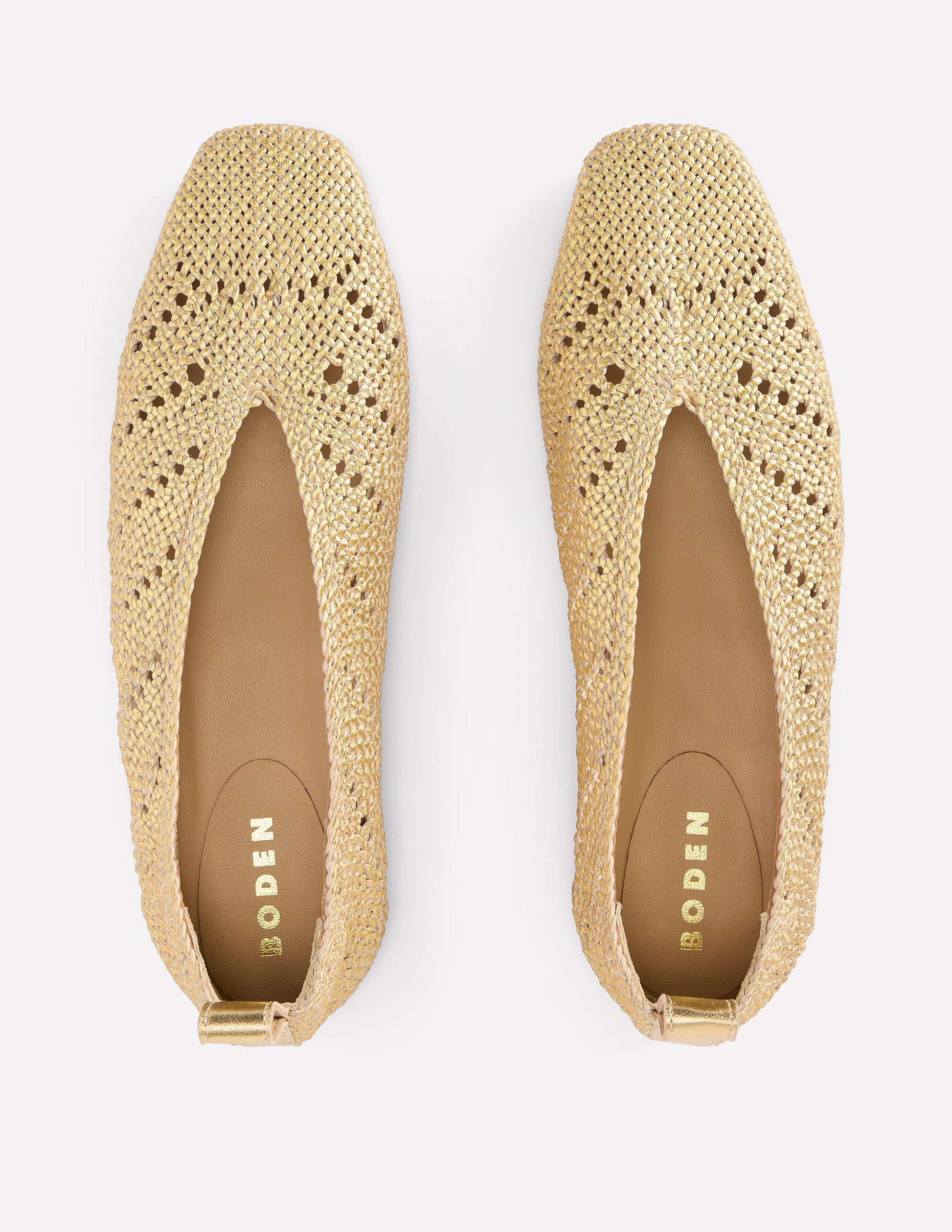 Strick-Ballerinas-Antikes Messing-5