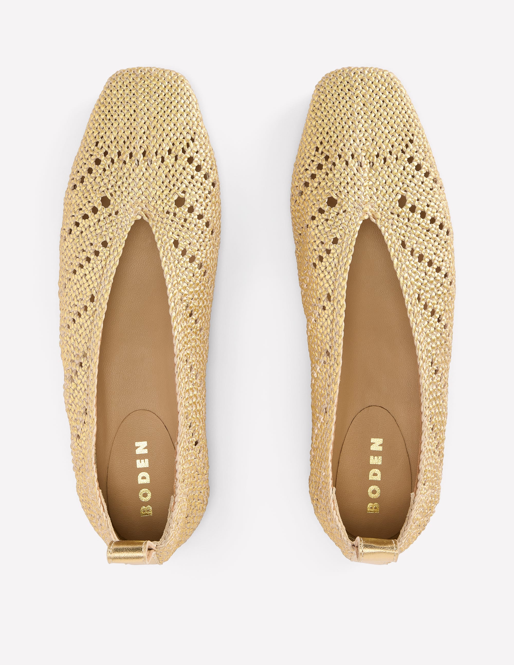 Strick-Ballerinas-Antikes Messing - Image 5