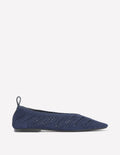 Ballerines en maille-Bleu marine