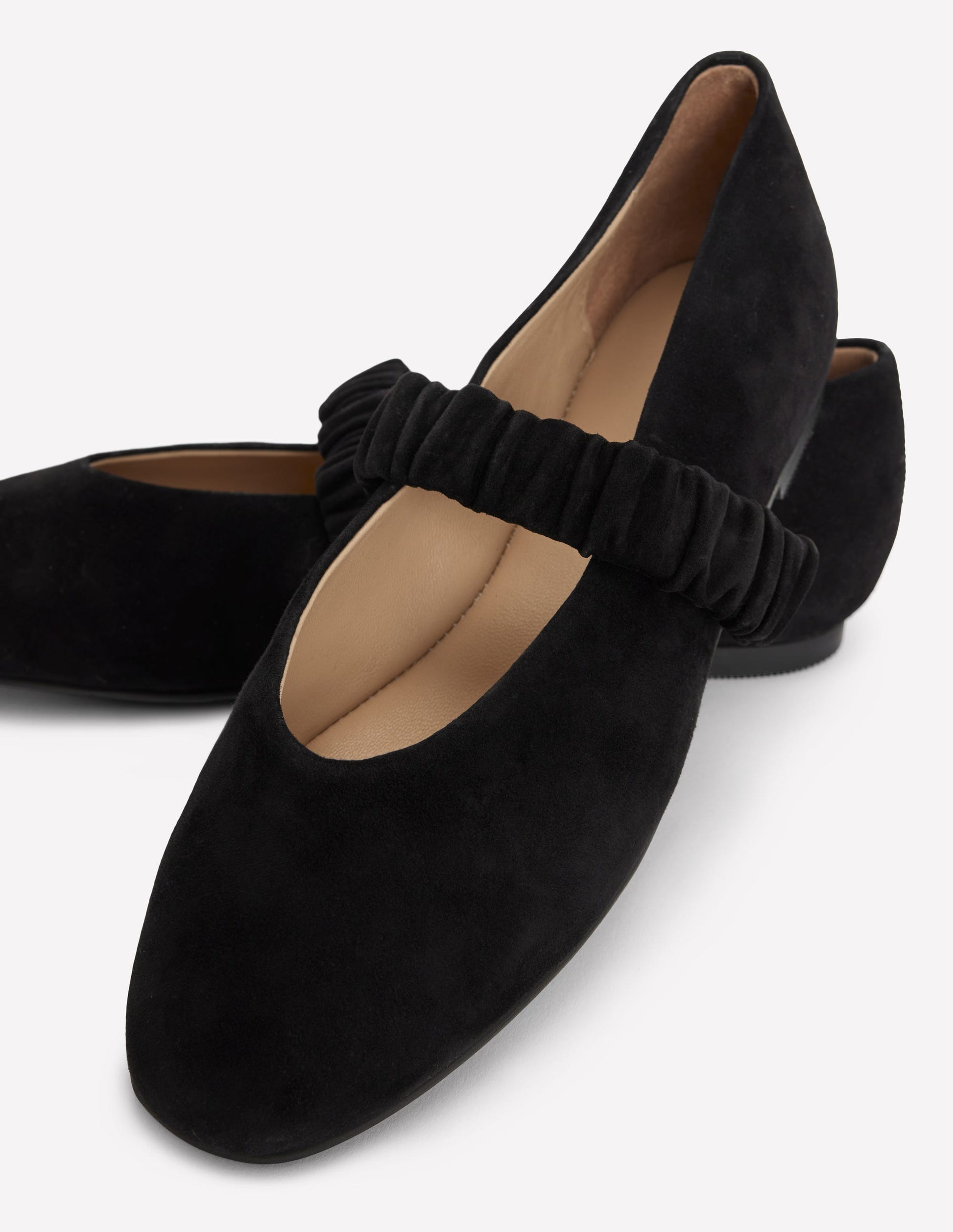 Camilla Ballerinas mit Rüschendetail-Schwarz-4