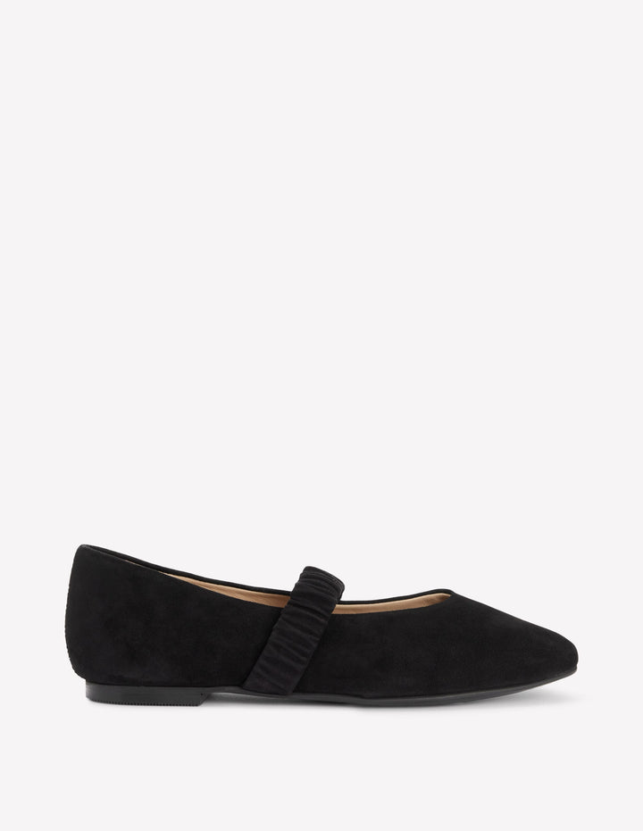 Camilla Ballerinas mit Rüschendetail-Schwarz