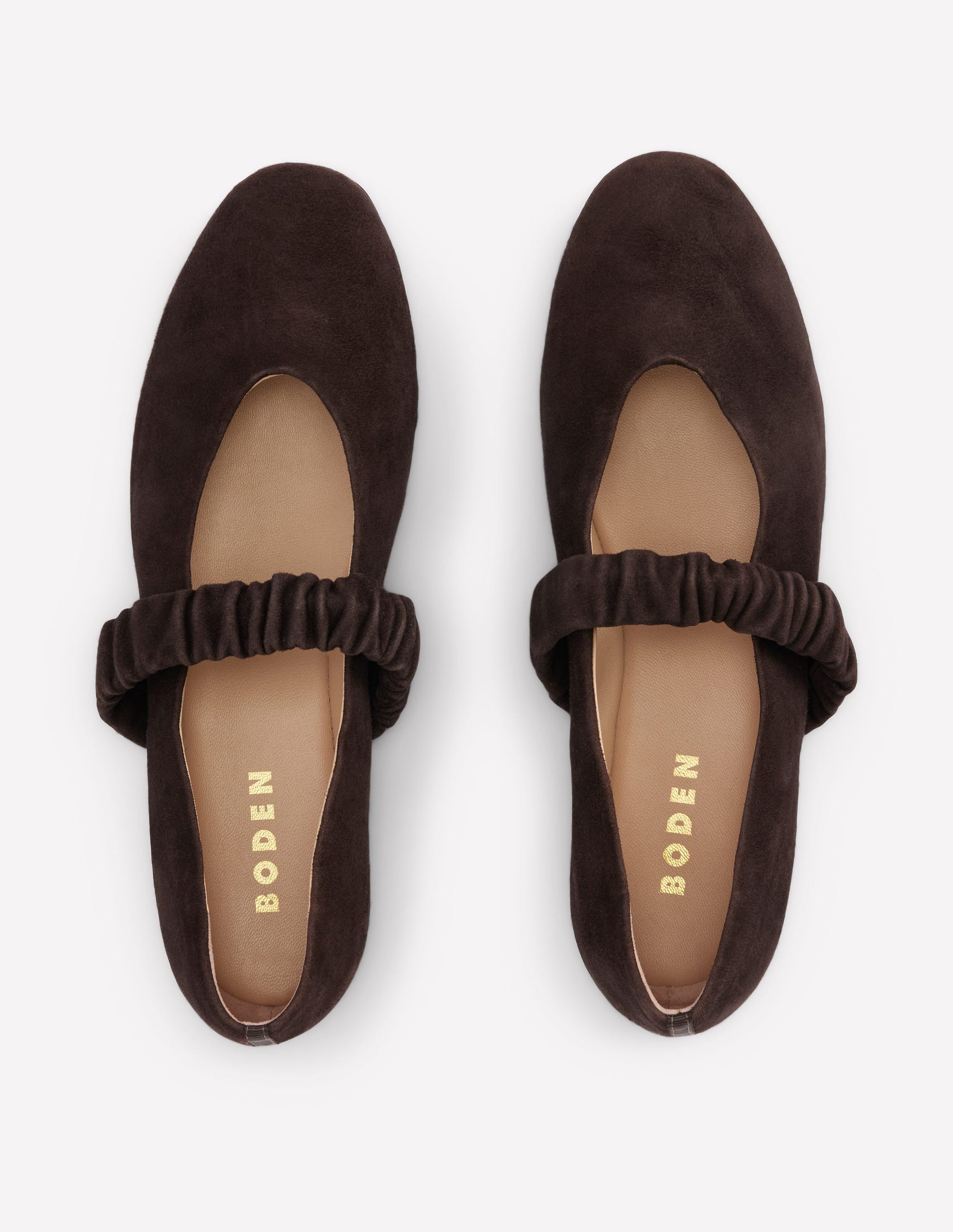 Camilla Ruched Ballet Flats-Bitter Chocolate-5
