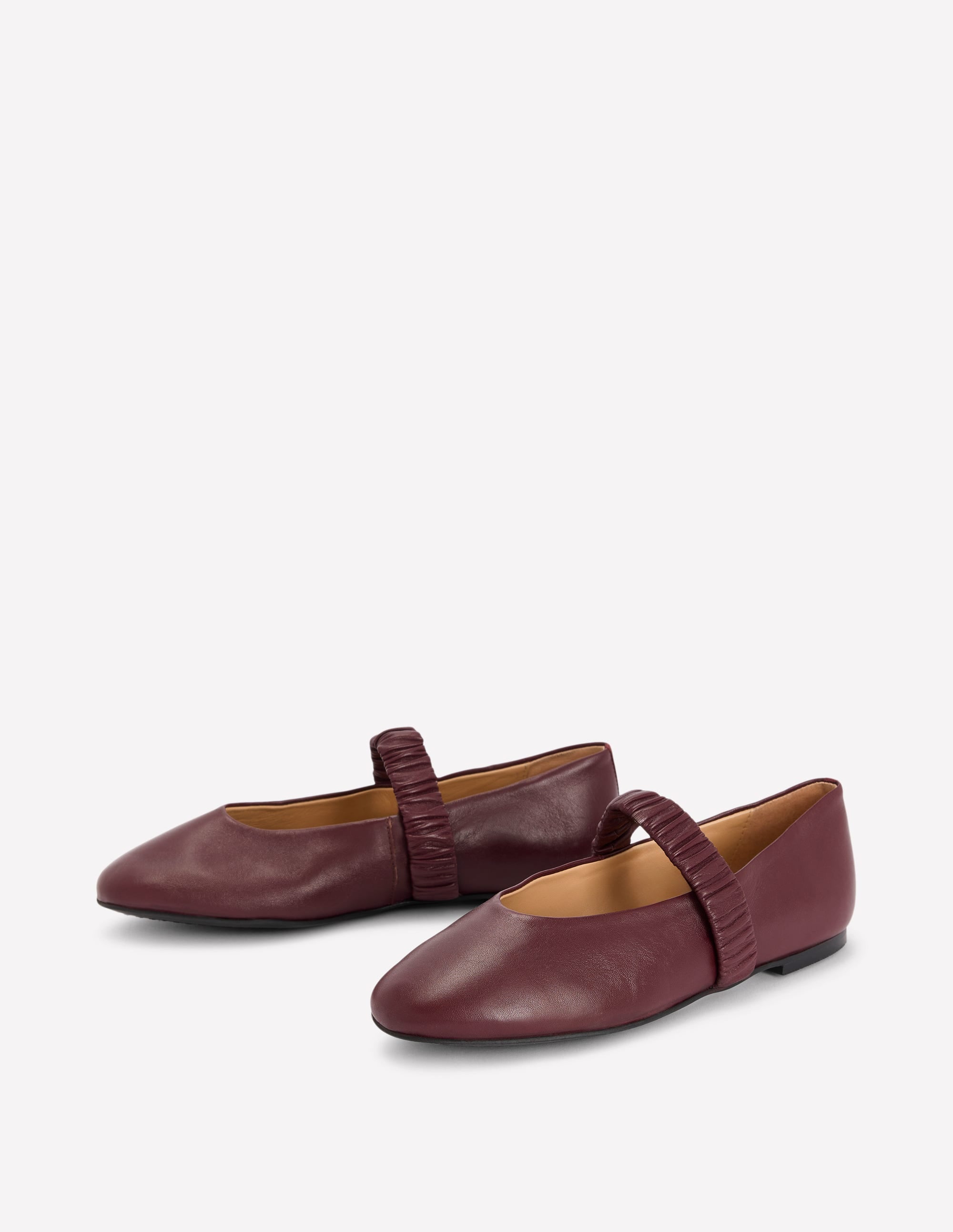 Ballerines Camilla froncées-Bordeaux profond - Image 3