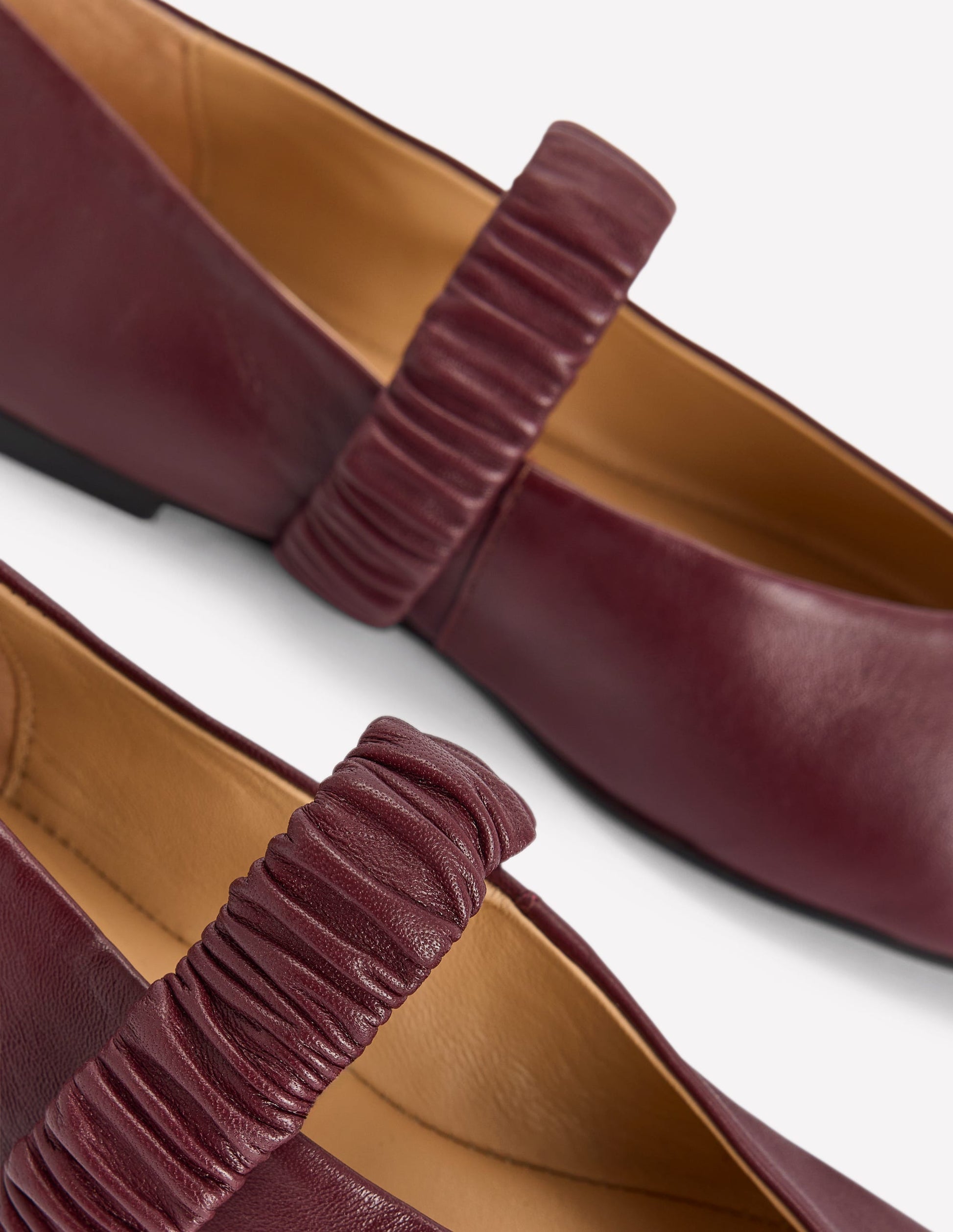 Ballerines Camilla froncées-Bordeaux profond-4
