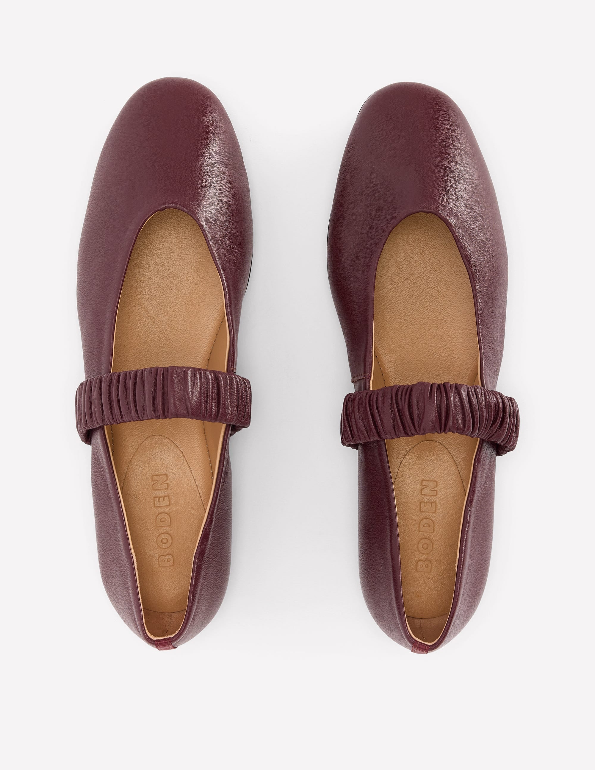 Ballerines Camilla froncées-Bordeaux profond - Image 5