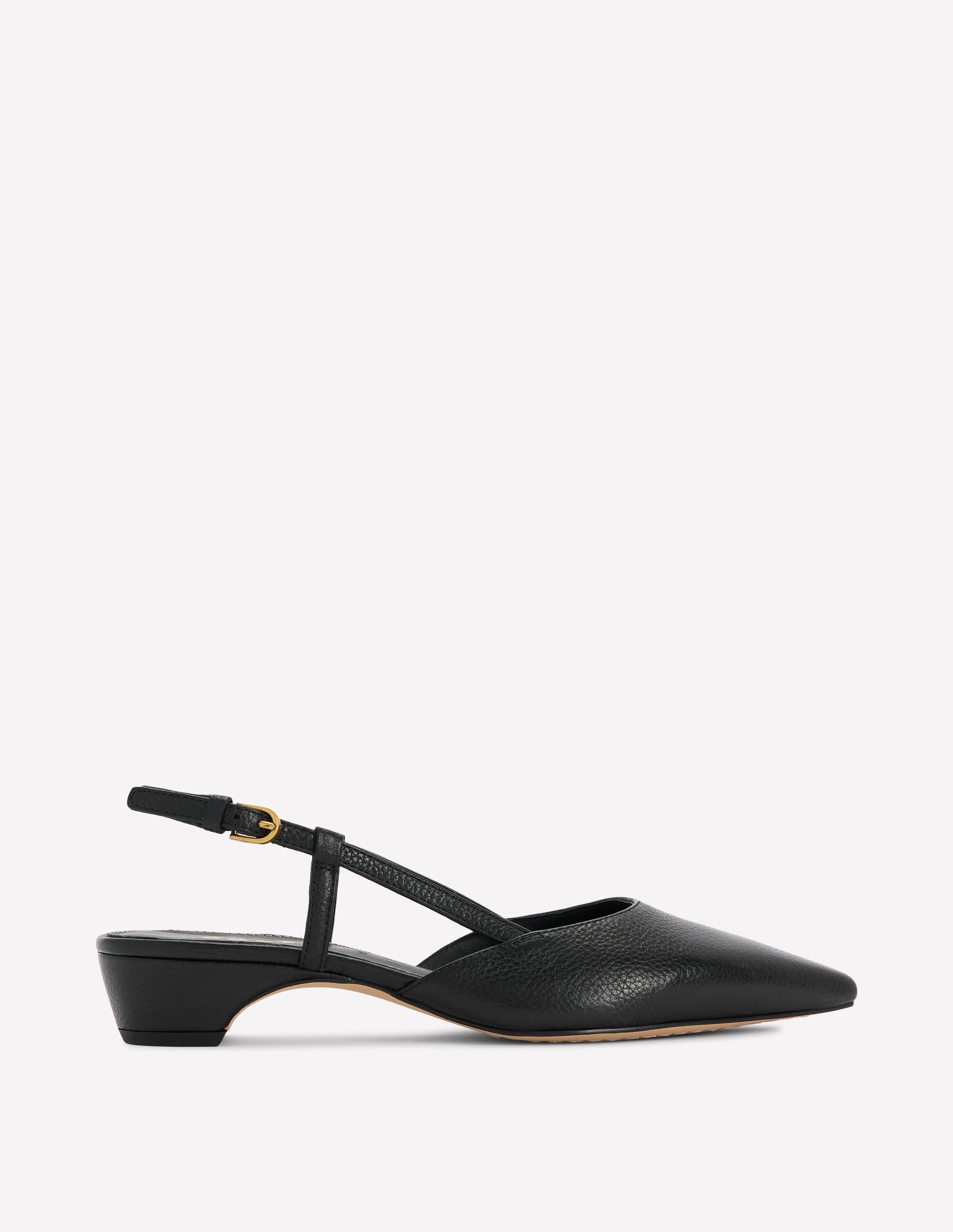 Mini Block Sling Backs-Black - Image 2
