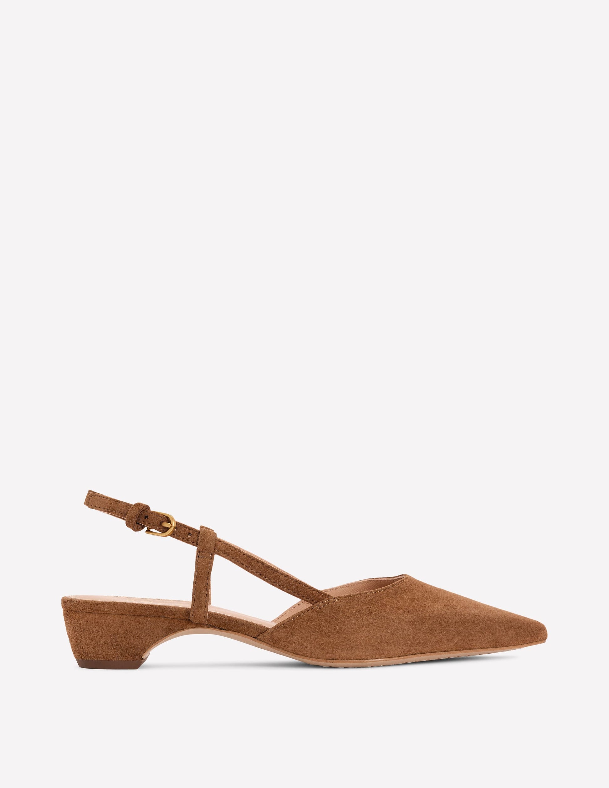 Mini Block Sling Backs-Raw Umber-2