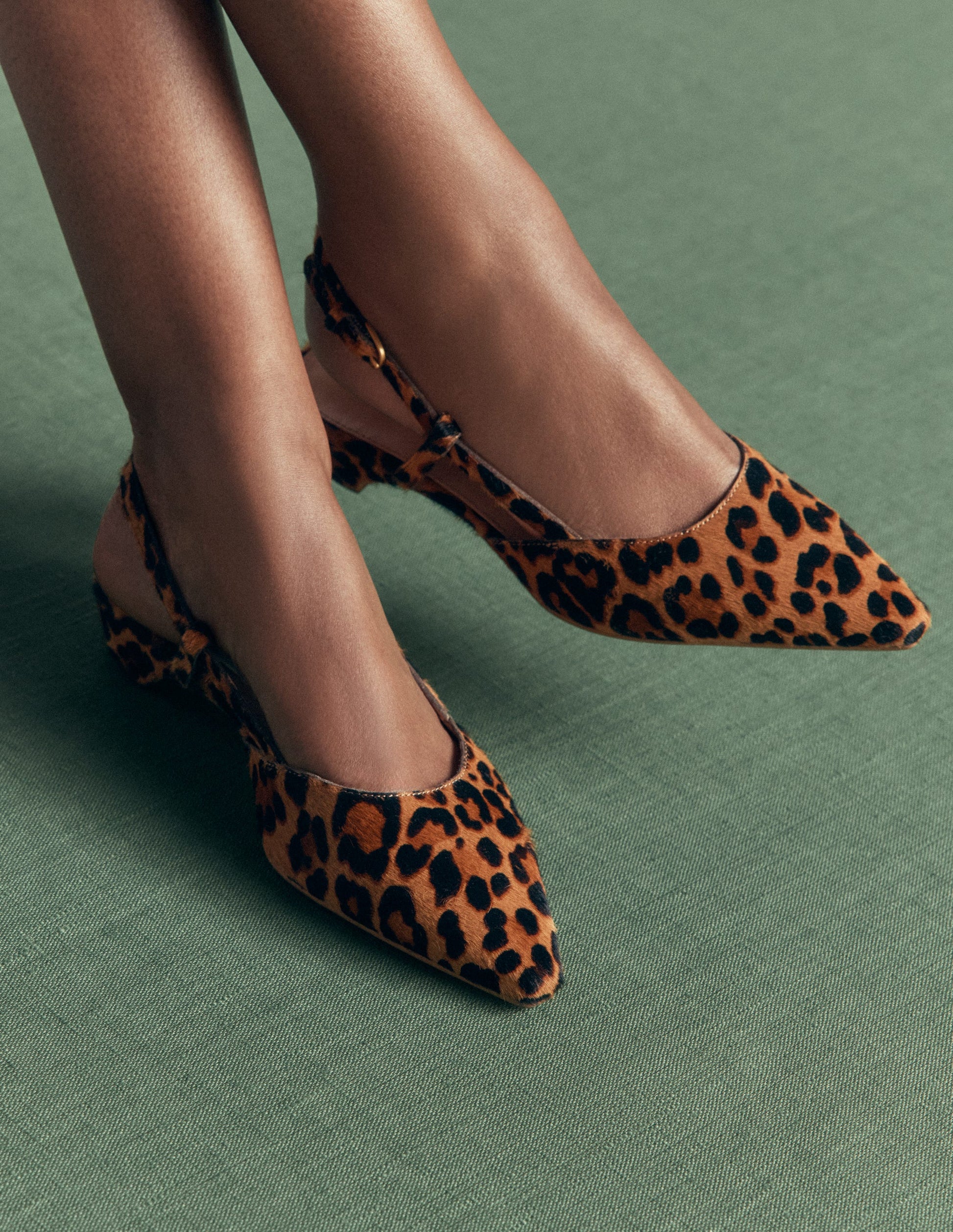 Mini Block Sling Backs-Classic Leopard-2