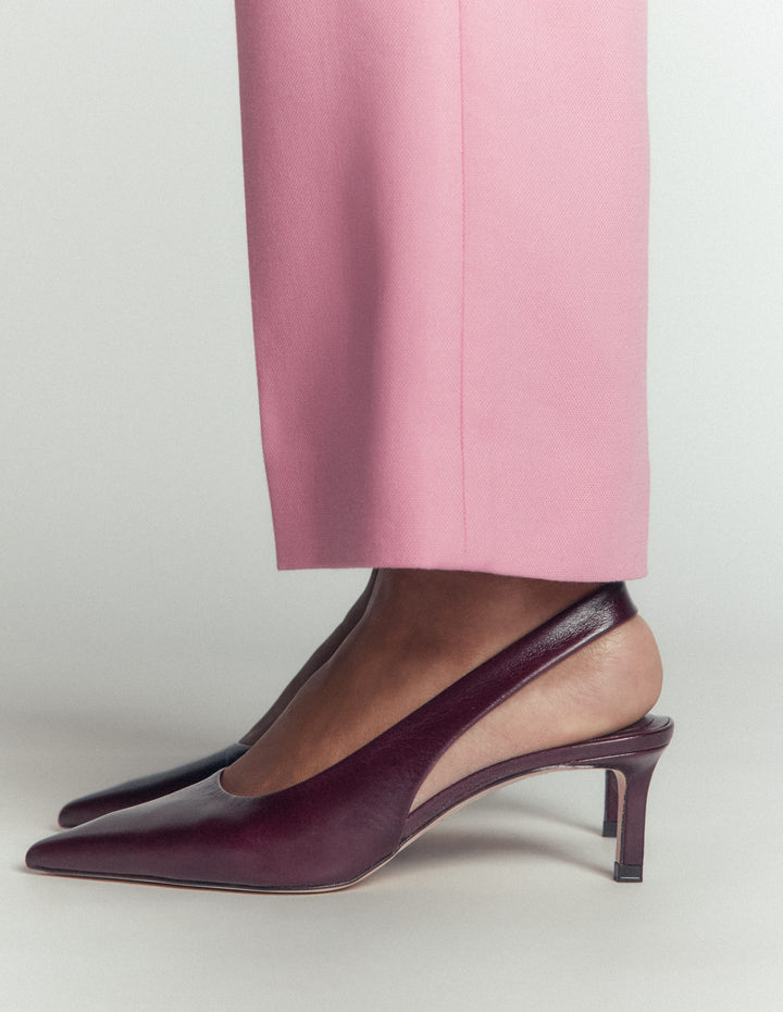 Hope Slingbacks mit Kitten-Absatz-Weinrot
