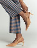 Hope Slingbacks mit Kitten-Absatz-Macchiato Wildleder