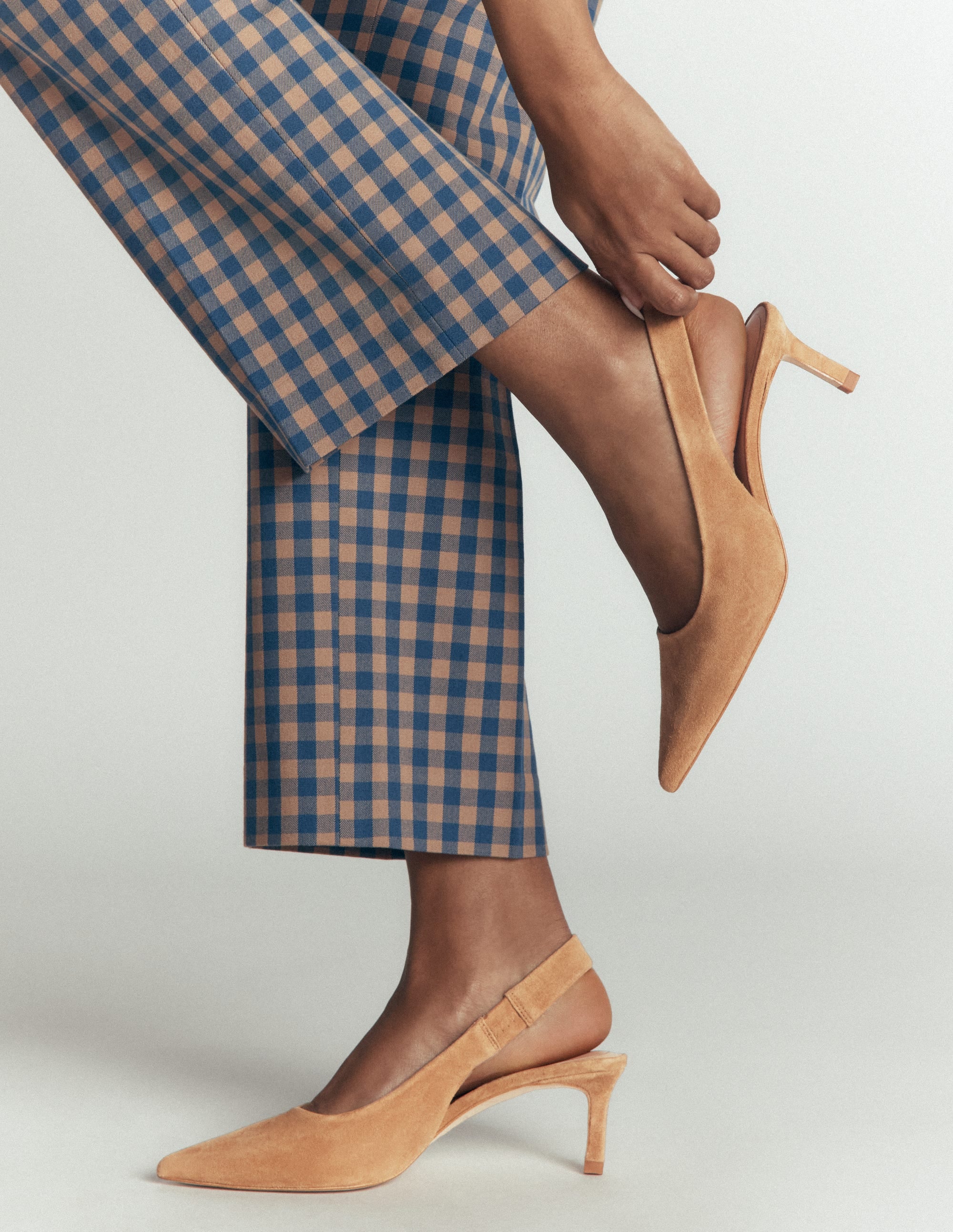 Hope Slingbacks mit Kitten-Absatz-Macchiato Wildleder - Image 1