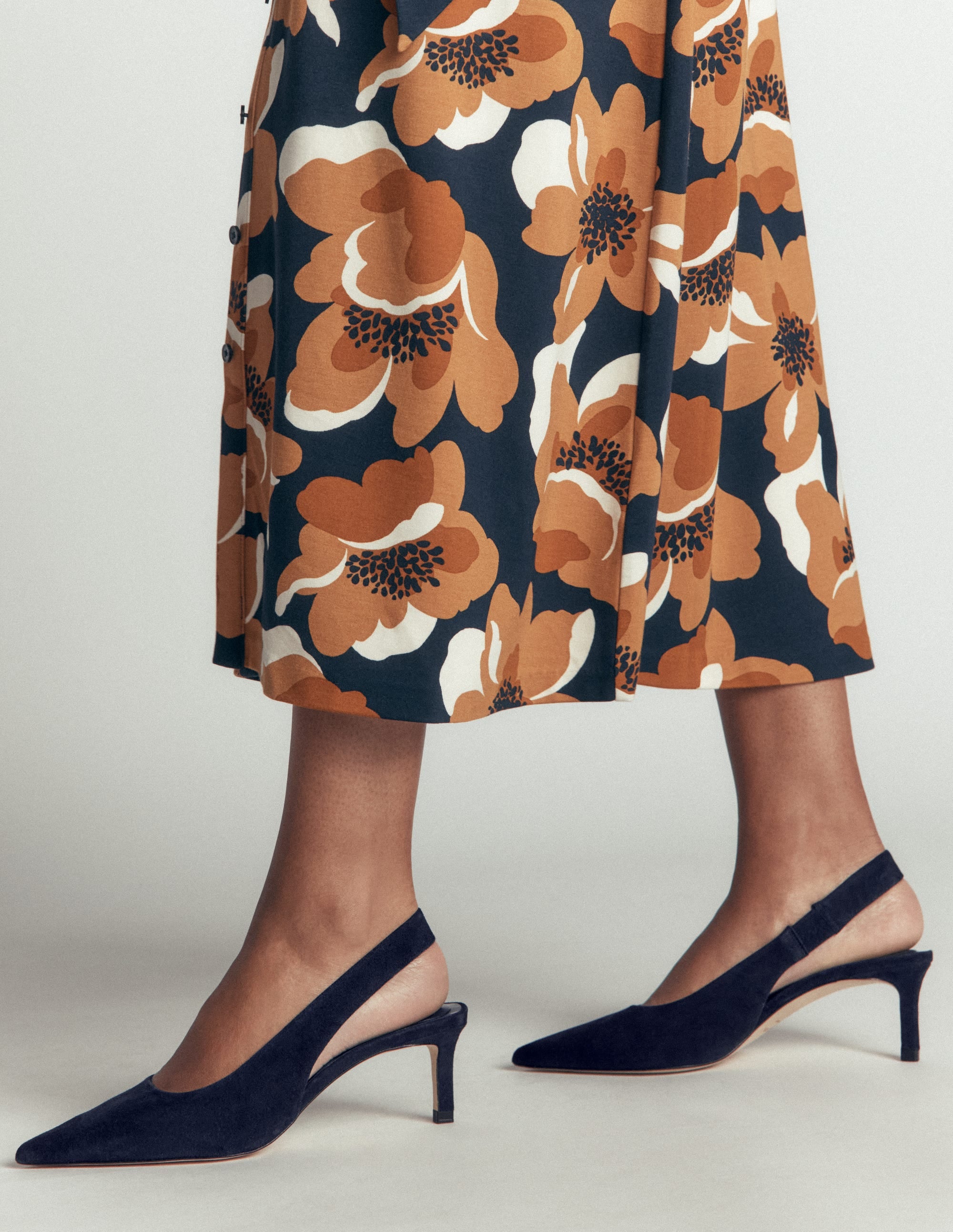 Hope Slingbacks mit Kitten-Absatz-Dunkles Navy - Image 1