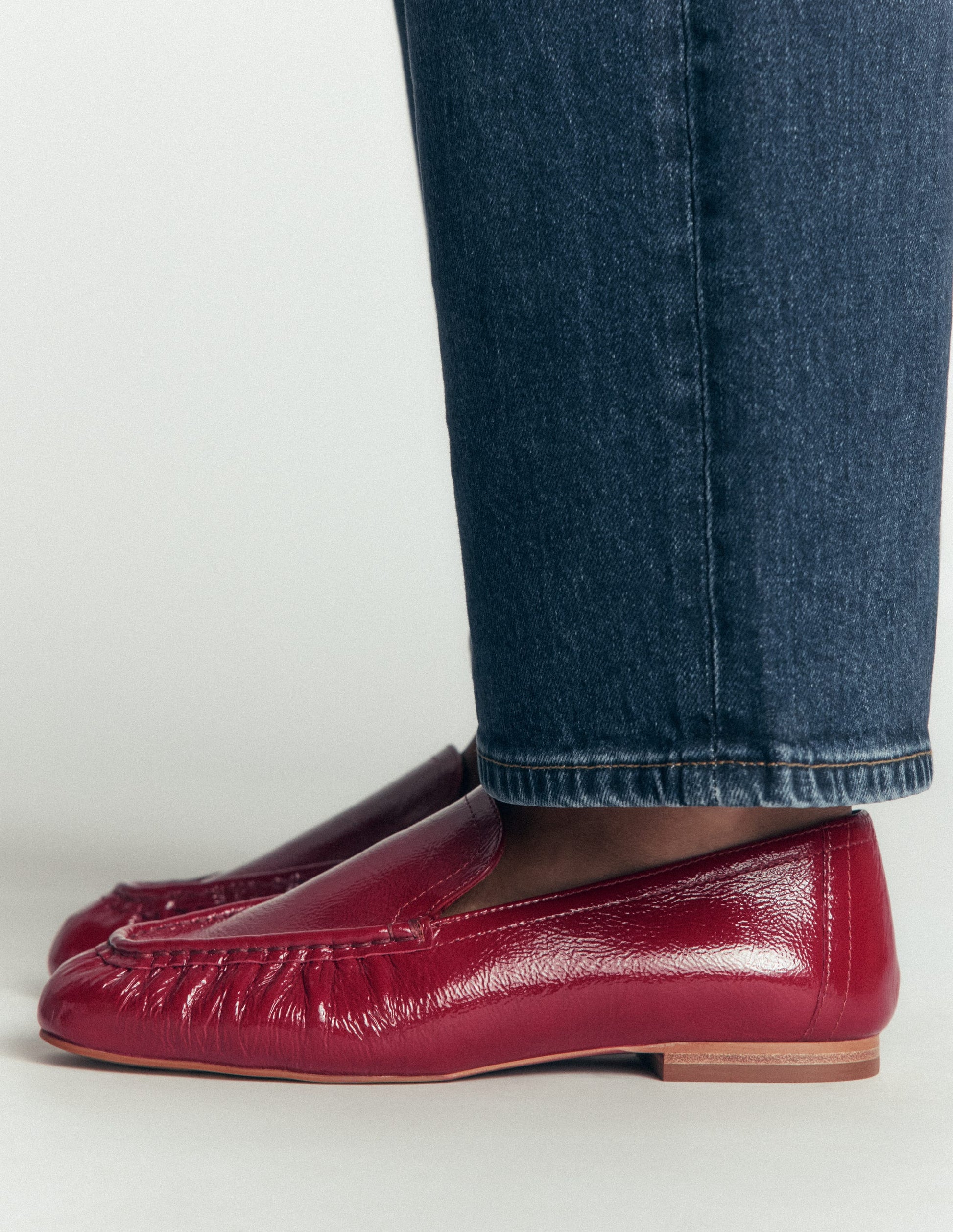 Dinah Flexible Loafer für jeden Tag-Weinrot Lack-2