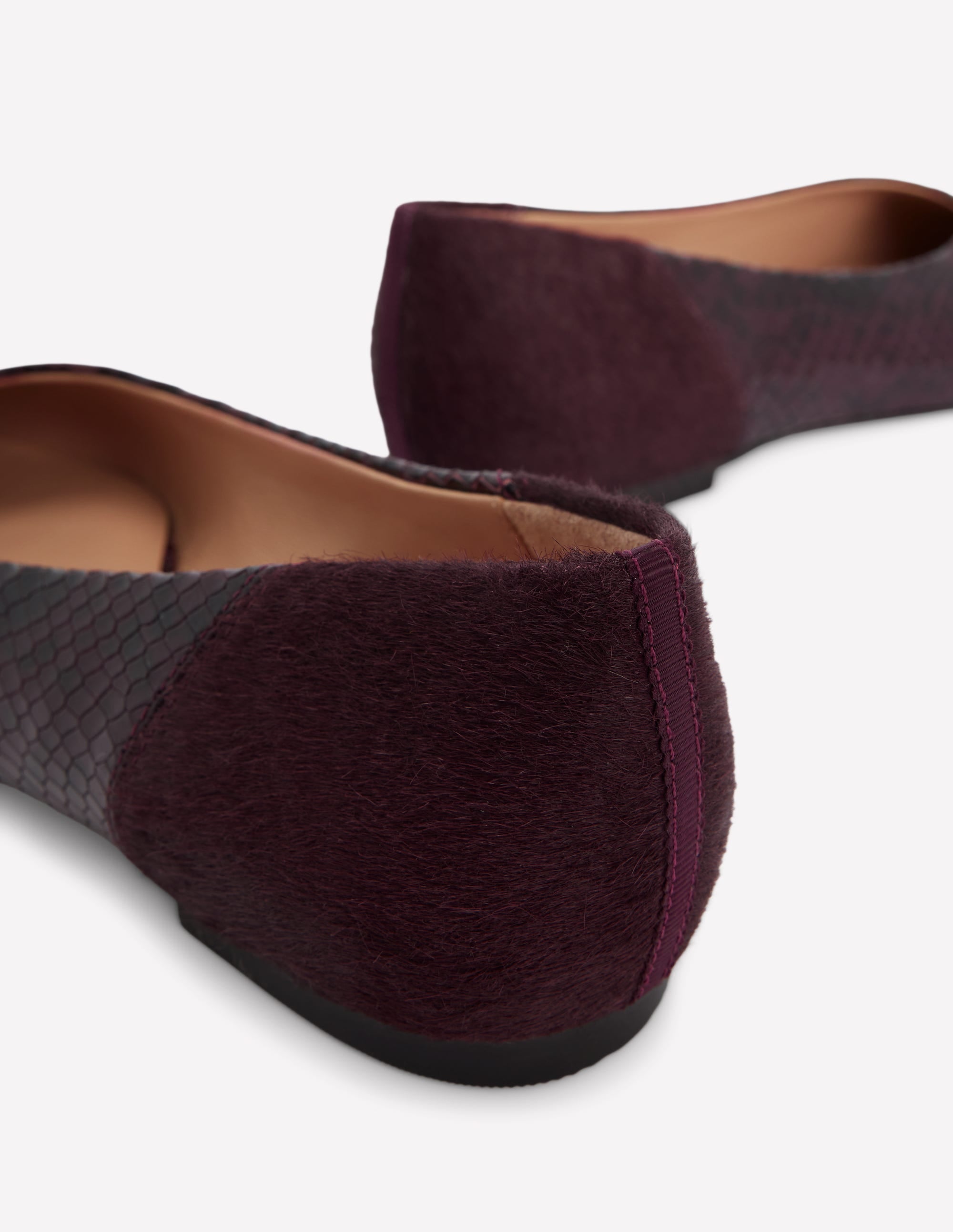 Nigella Flache Schuhe mit spitzer Zehenpartie-Weinrot Schlangenmuster - Image 4