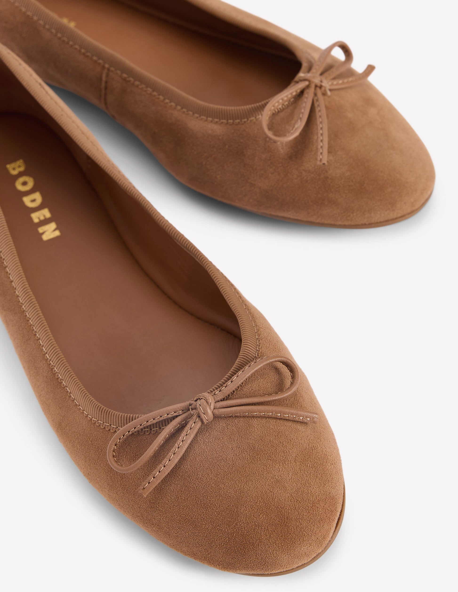 Patti Ballerinas mit runder Zehenpartie-Ingwer-4