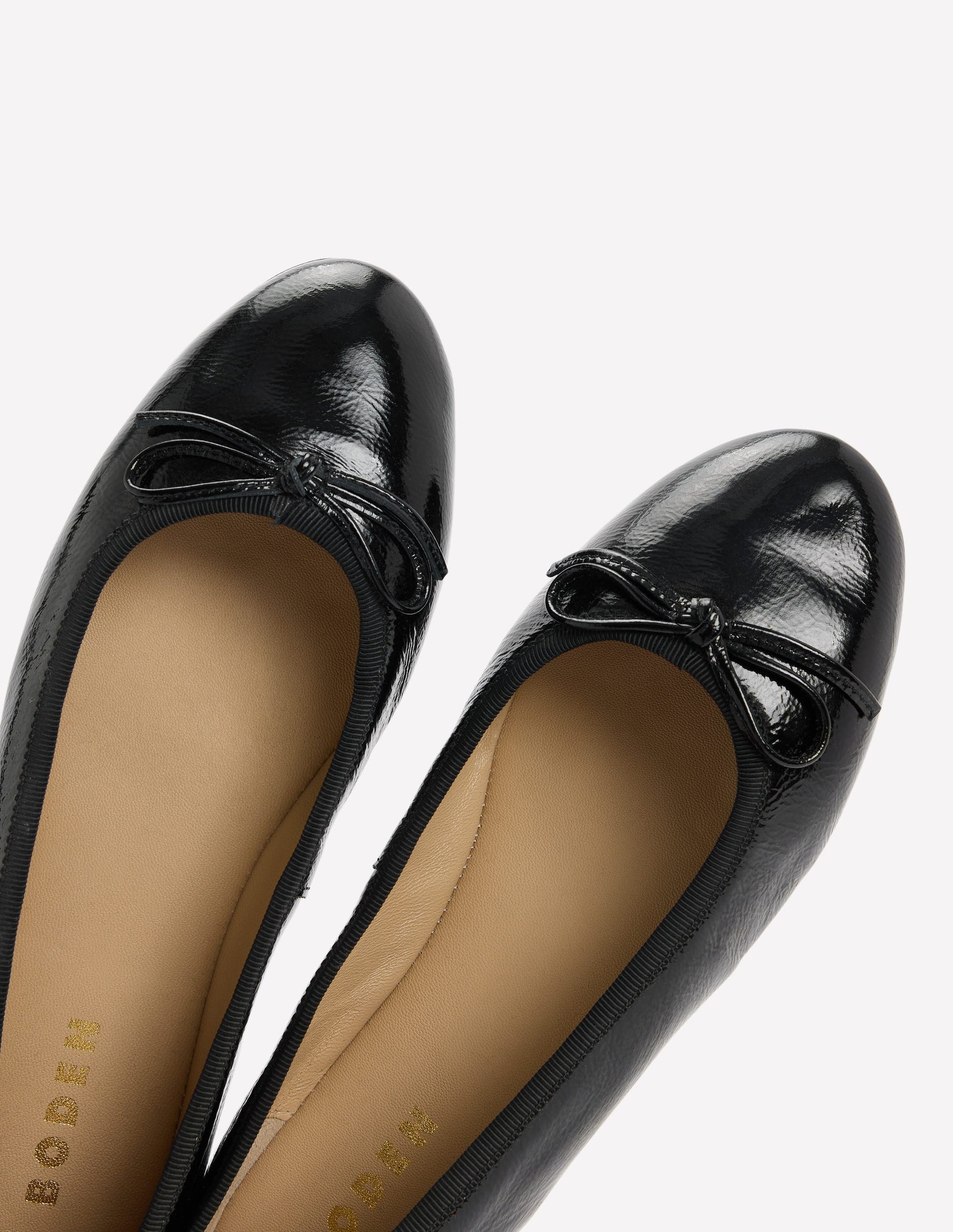 Ballerines Patti à bout rond-Noir-4