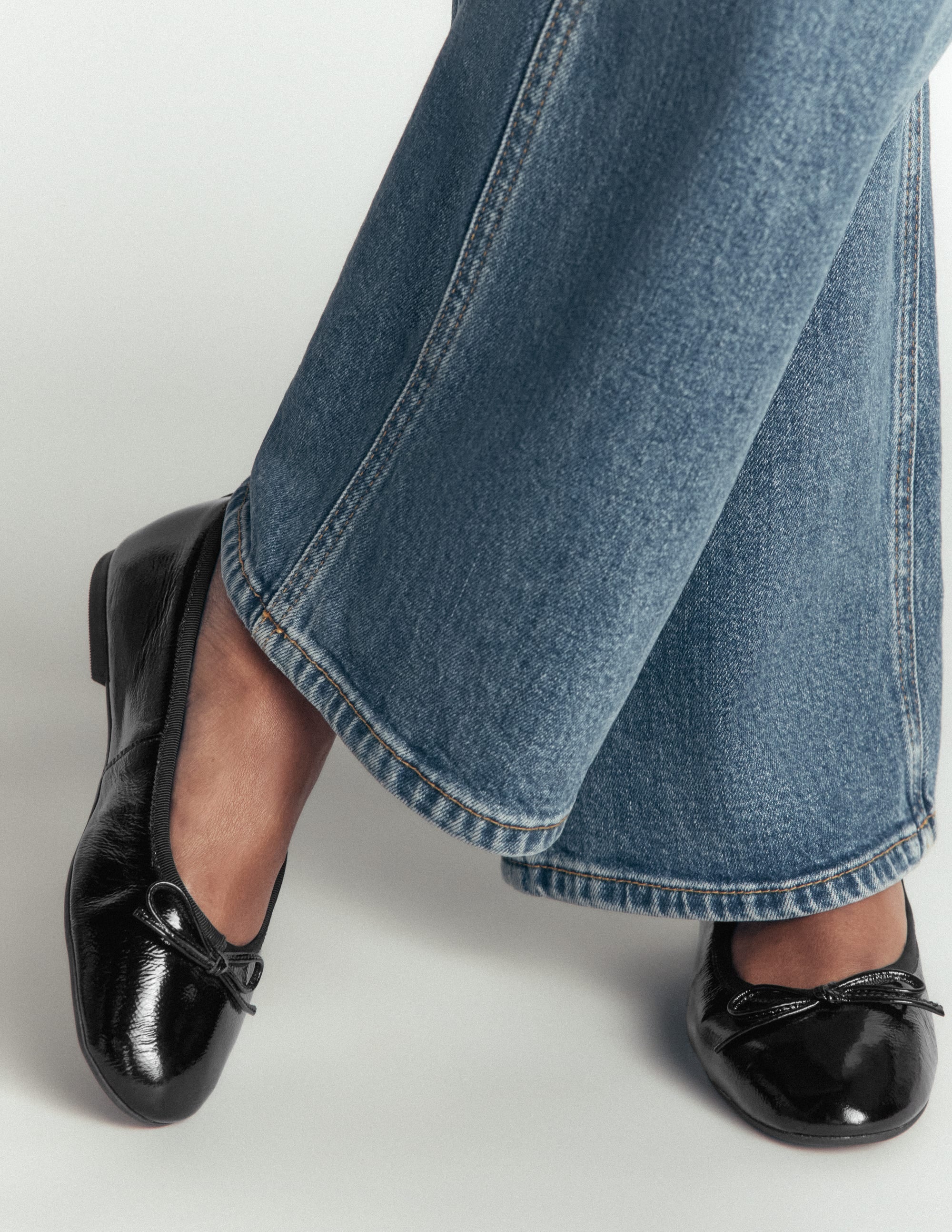Ballerines Patti à bout rond-Noir - Image 1
