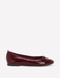 Patti Ballerinas mit runder Zehenpartie-Oxblood