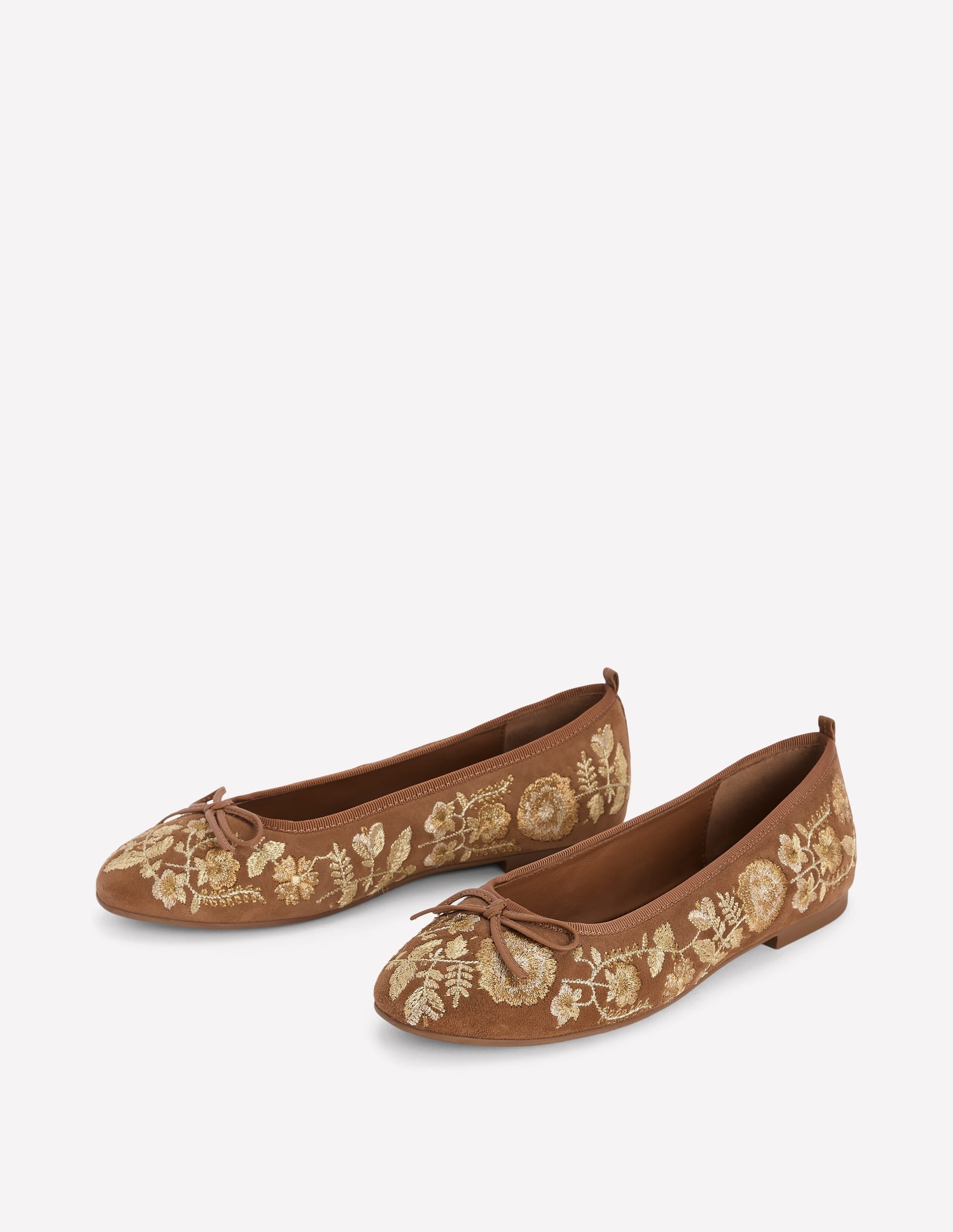 Patti Ballerinas mit runder Zehenpartie-Gold Stickerei - Image 3
