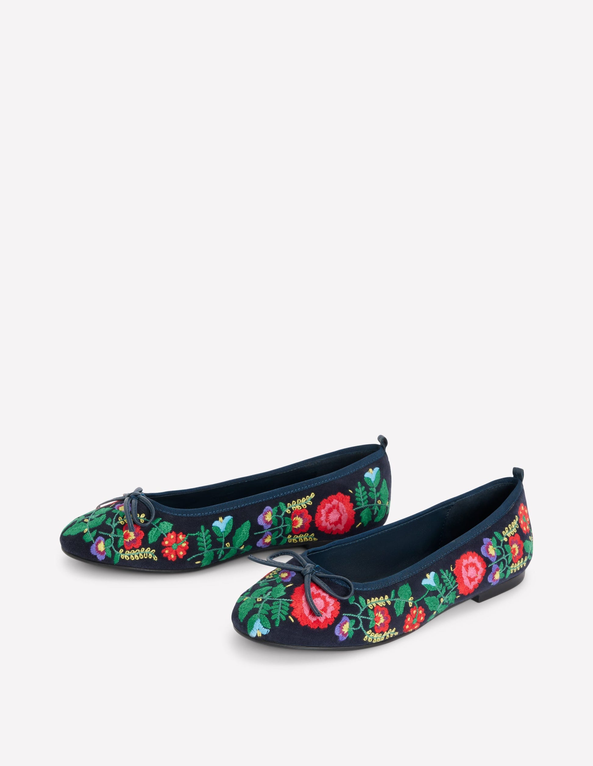 Patti Ballerinas mit runder Zehenpartie-Navy, Stickerei-3