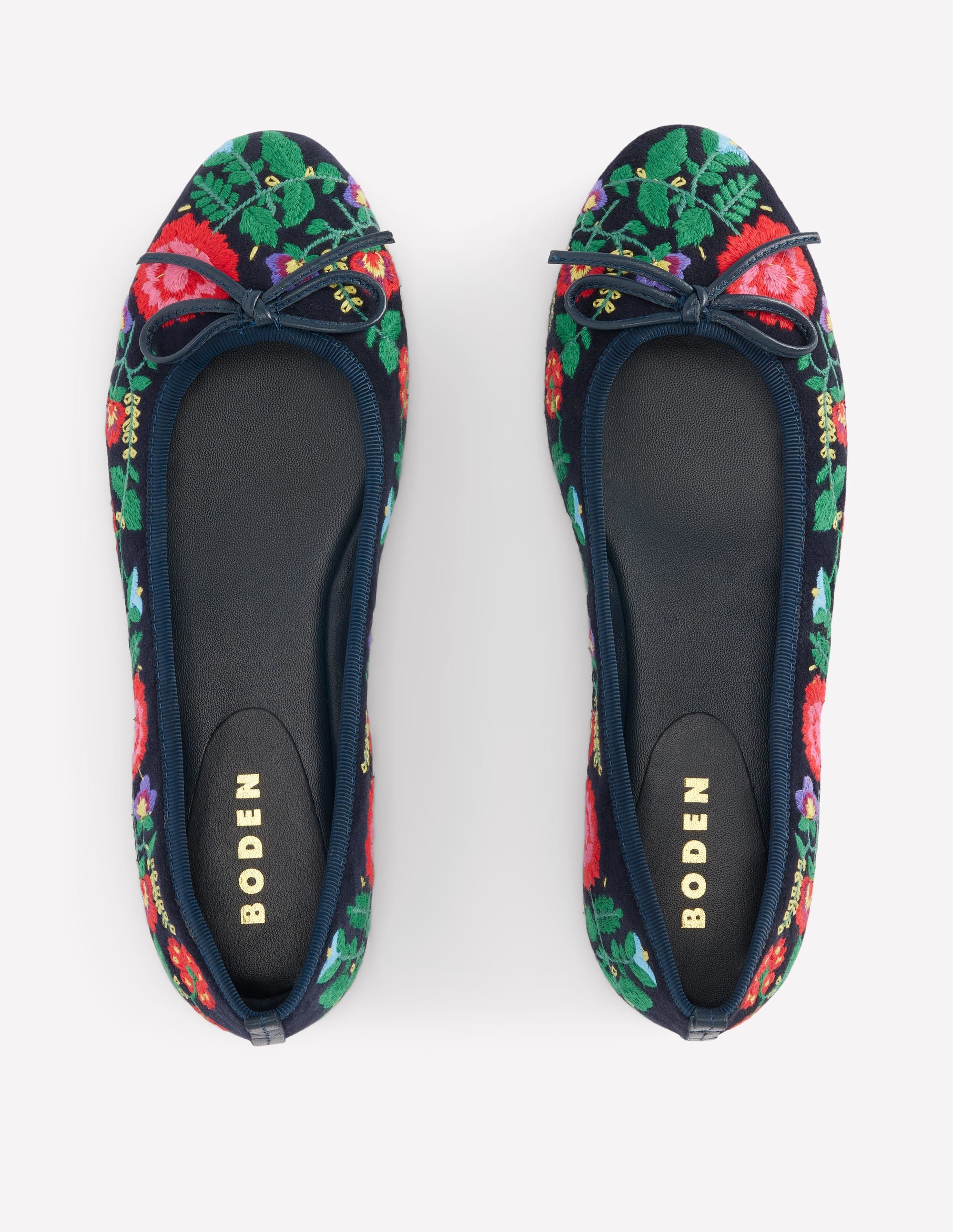 Patti Ballerinas mit runder Zehenpartie-Navy, Stickerei - Image 5