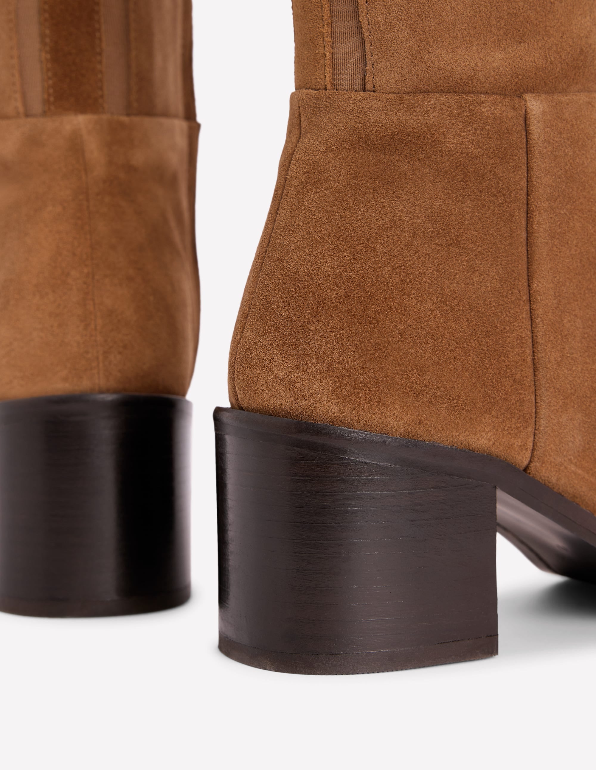 Kniehohe Stiefel mit Schnallendetail-Schokoladenbraun - Image 4